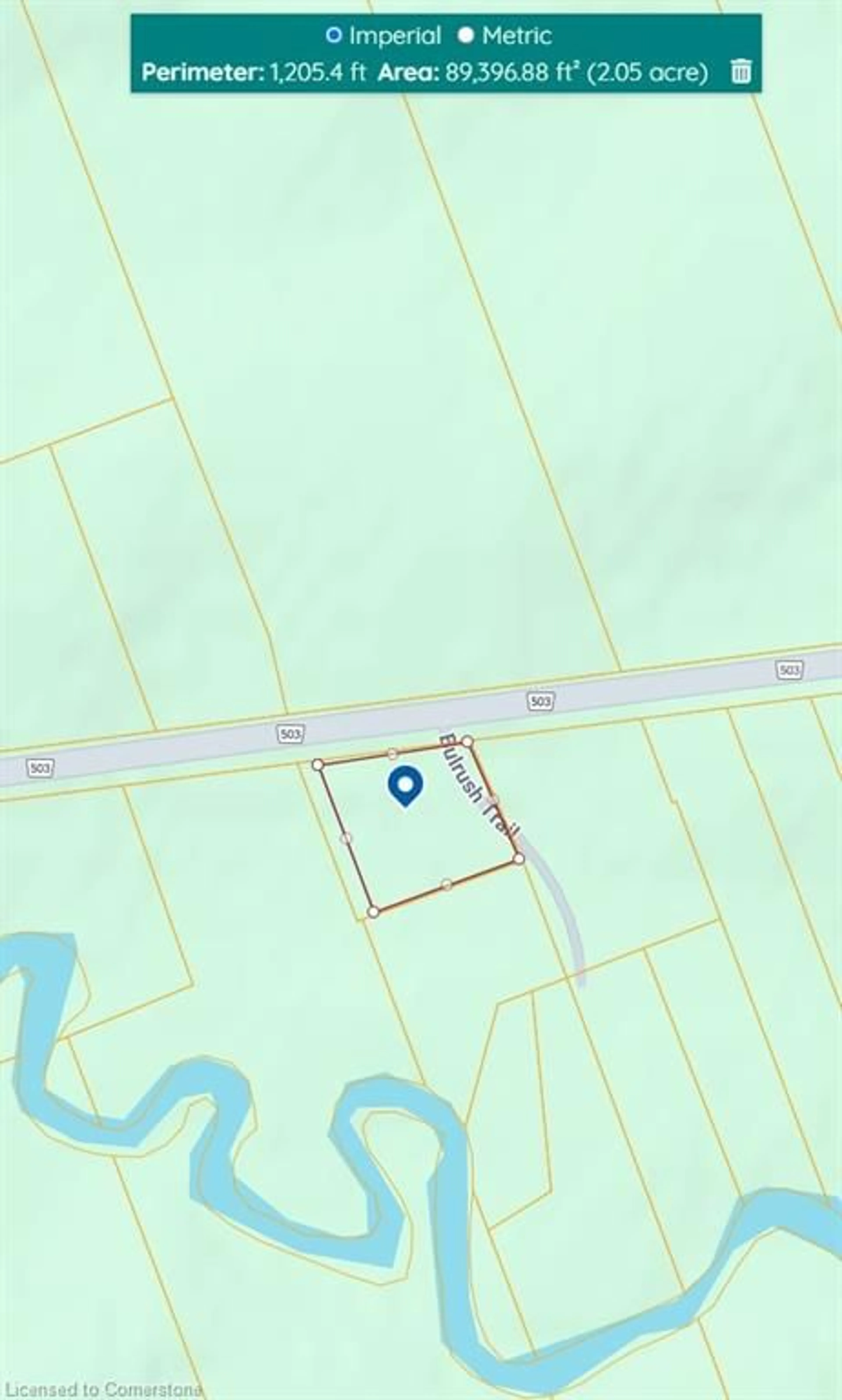 Picture of a map for 1014 Bulrush Trail, Gooderham Ontario K0M 1R0