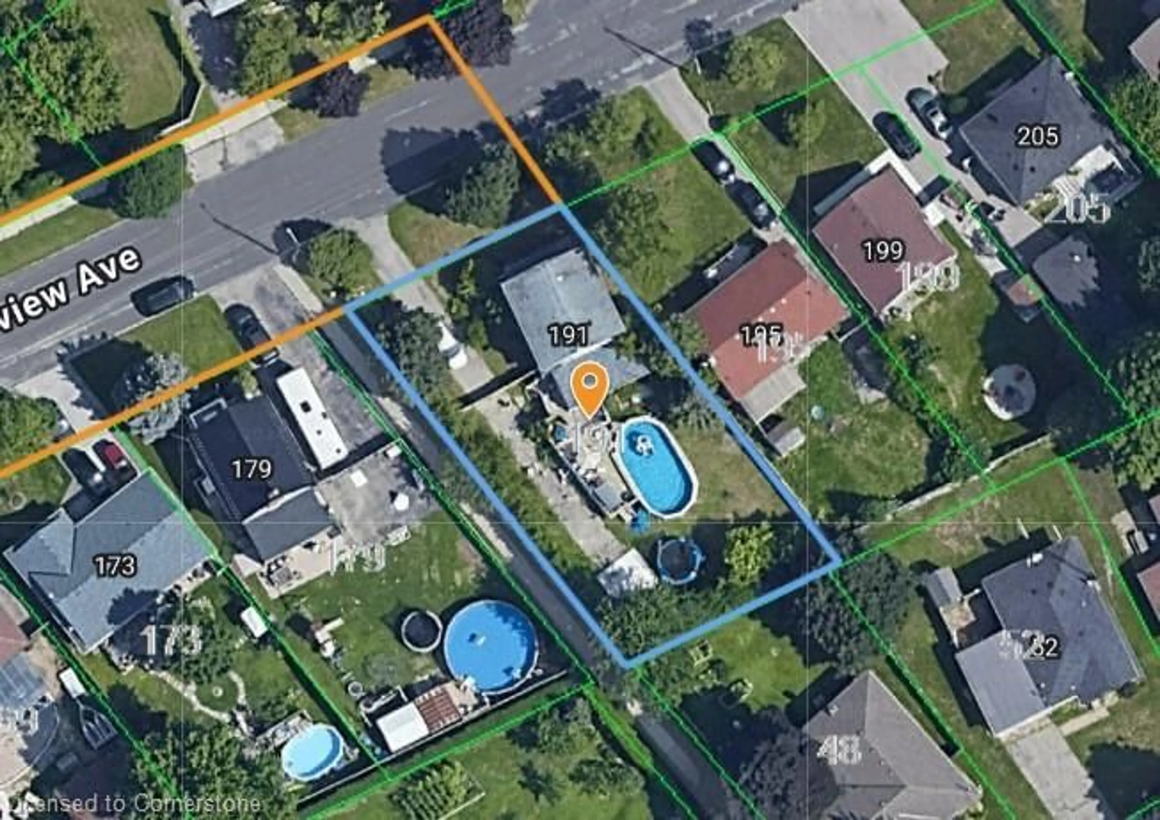 A pic from outside/outdoor area/front of a property/back of a property/a pic from drone, street for 191 Belleview Ave, Kitchener Ontario N2B 1G6