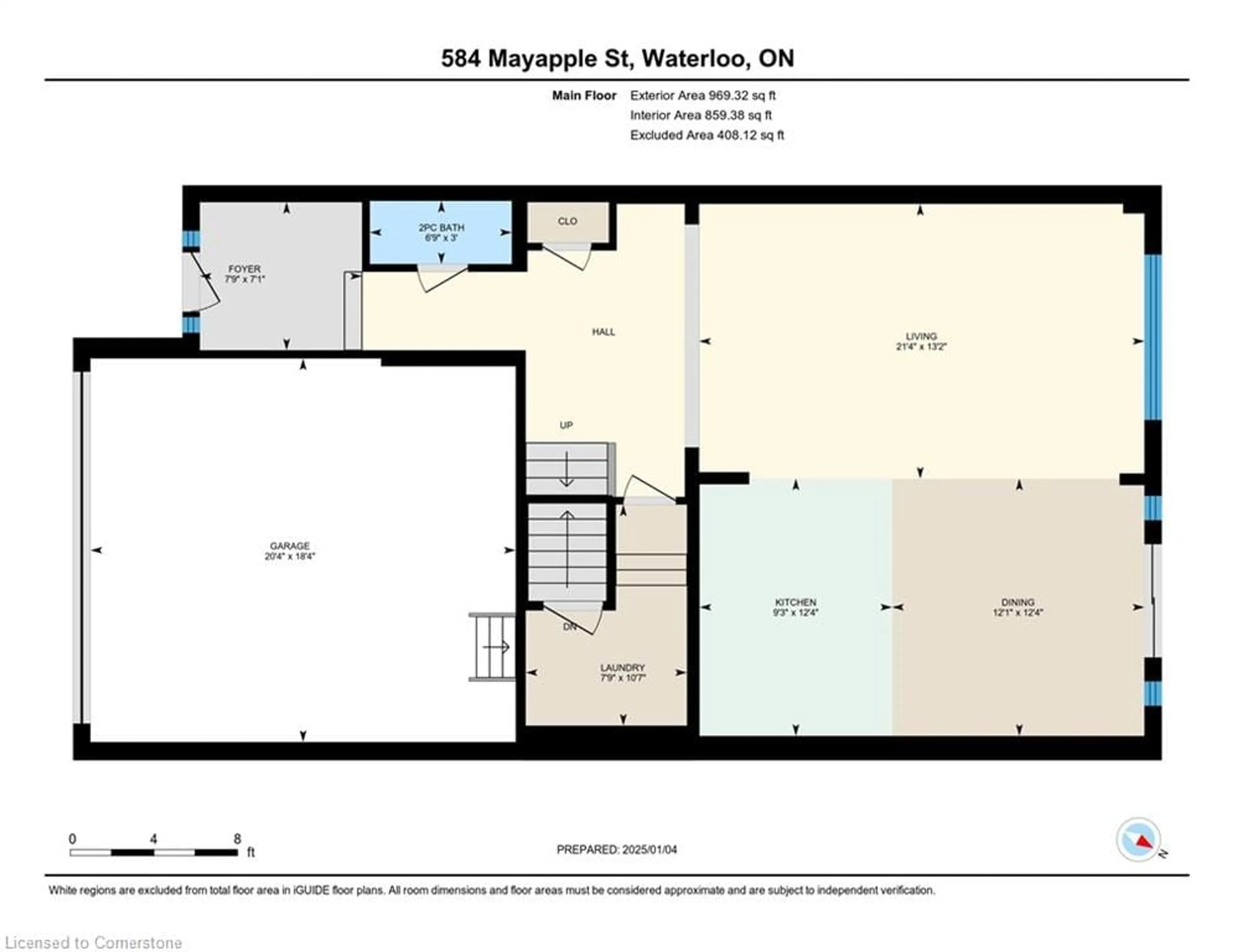 Floor plan for 584 Mayapple St, Waterloo Ontario N2V 0E3