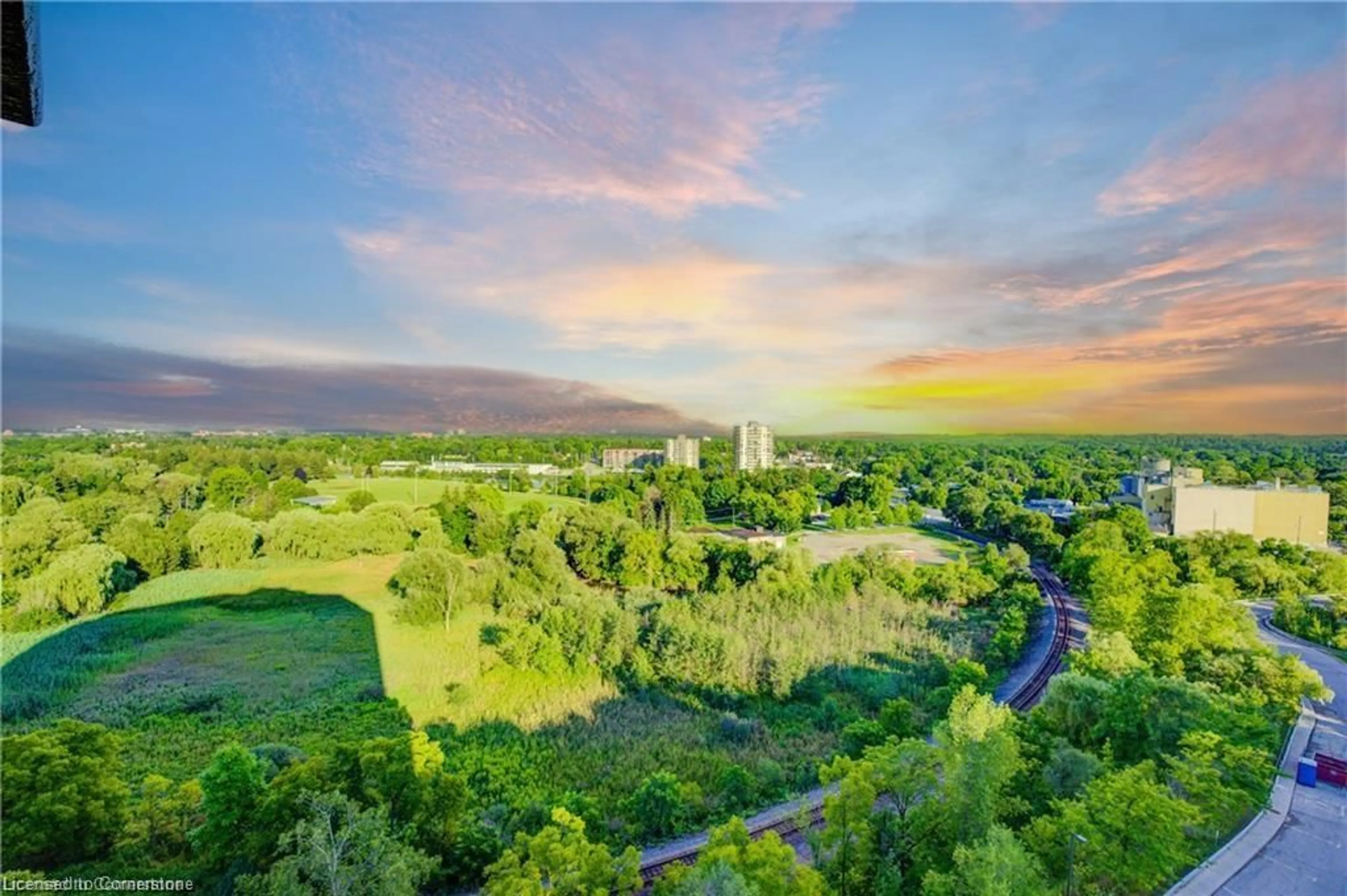 A pic from outside/outdoor area/front of a property/back of a property/a pic from drone, unknown for 237 King St #910, Cambridge Ontario N3H 5L2