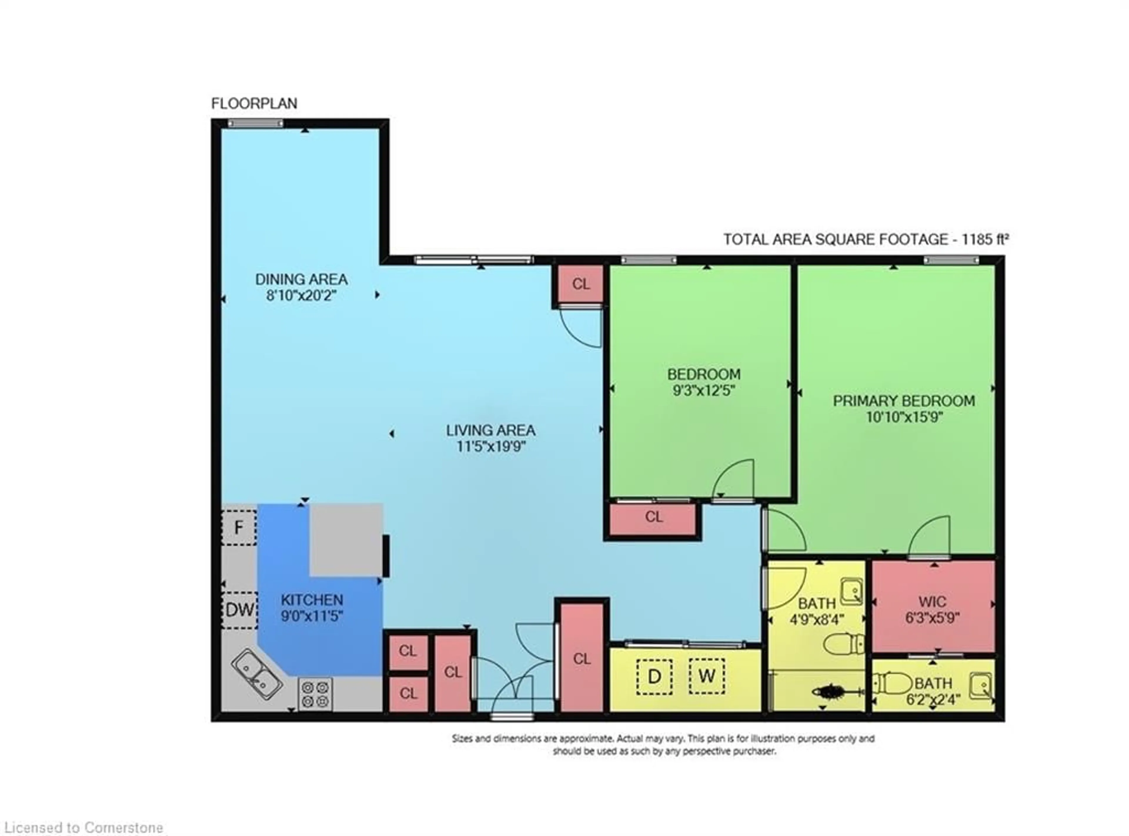 Floor plan for 500 Green Rd #1117, Stoney Creek Ontario L8E 3M6