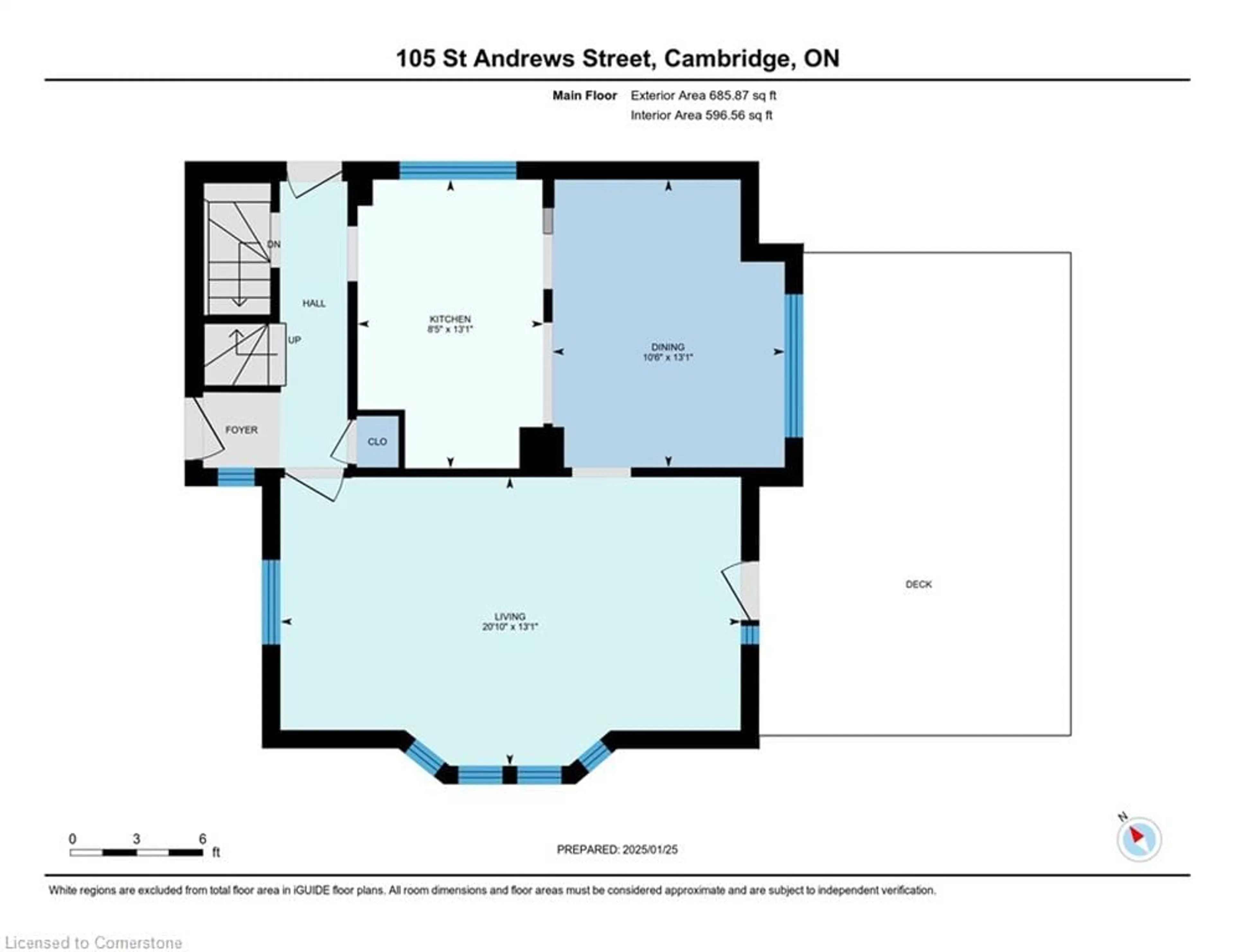 Floor plan for 105 St Andrews St, Cambridge Ontario N1S 1M7