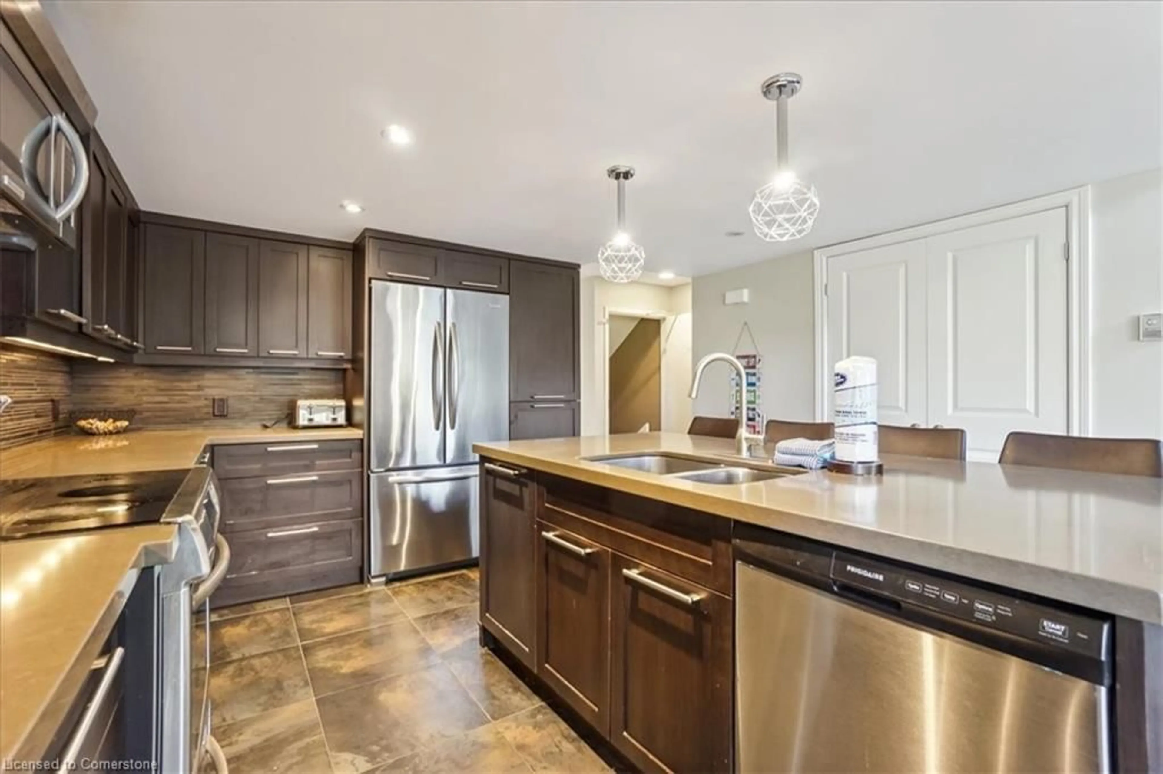 Contemporary kitchen, ceramic/tile floor for 120 Fairway Crt #218, The Blue Mountains Ontario L9Y 0P8