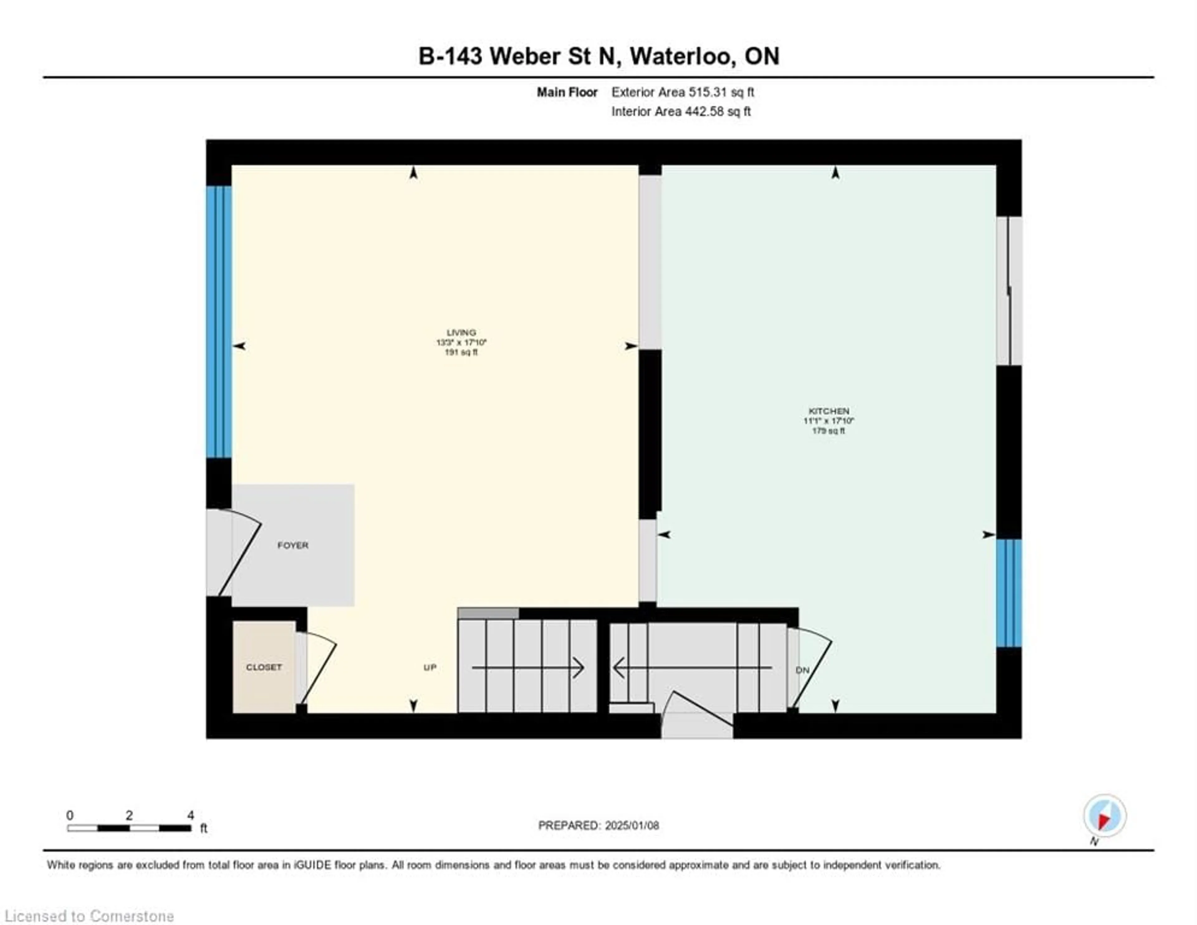 Floor plan for 143B Weber St, Waterloo Ontario N2J 3G9