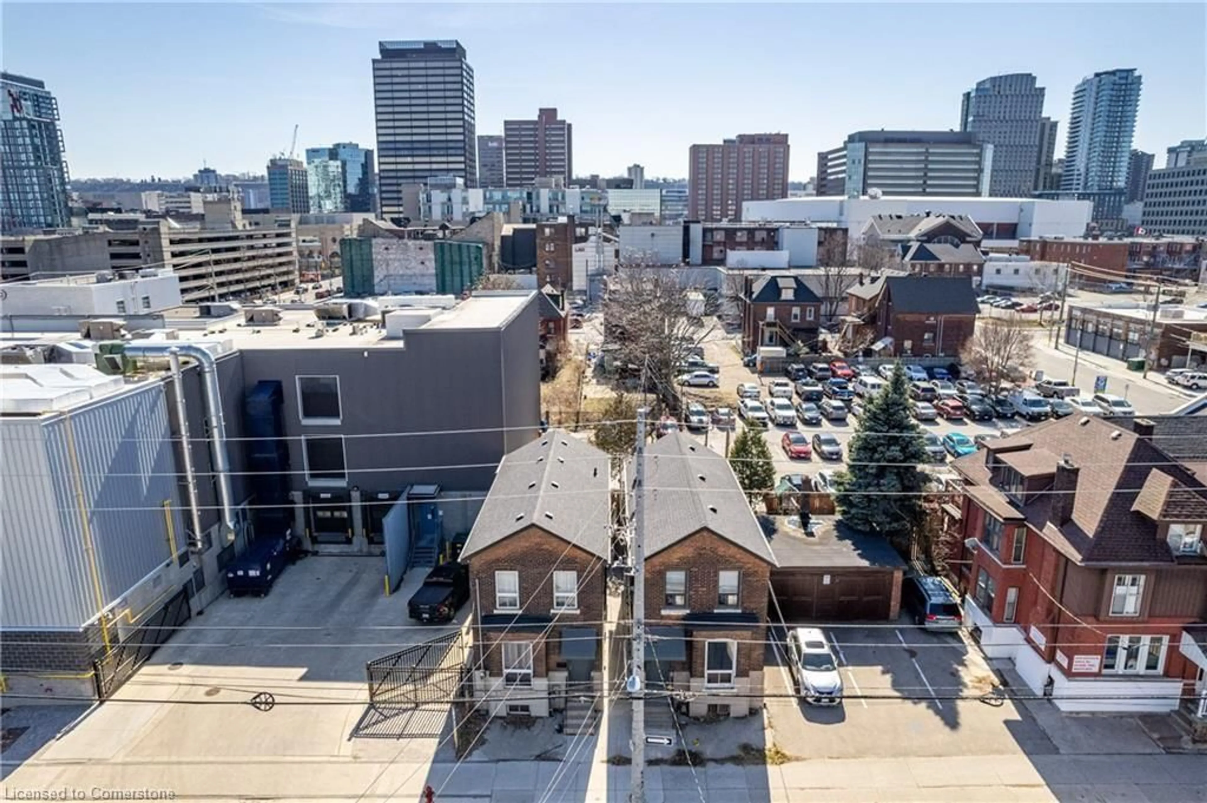 A pic from outside/outdoor area/front of a property/back of a property/a pic from drone, city buildings view from balcony for 53 Cannon St, Hamilton Ontario L8R 2B4