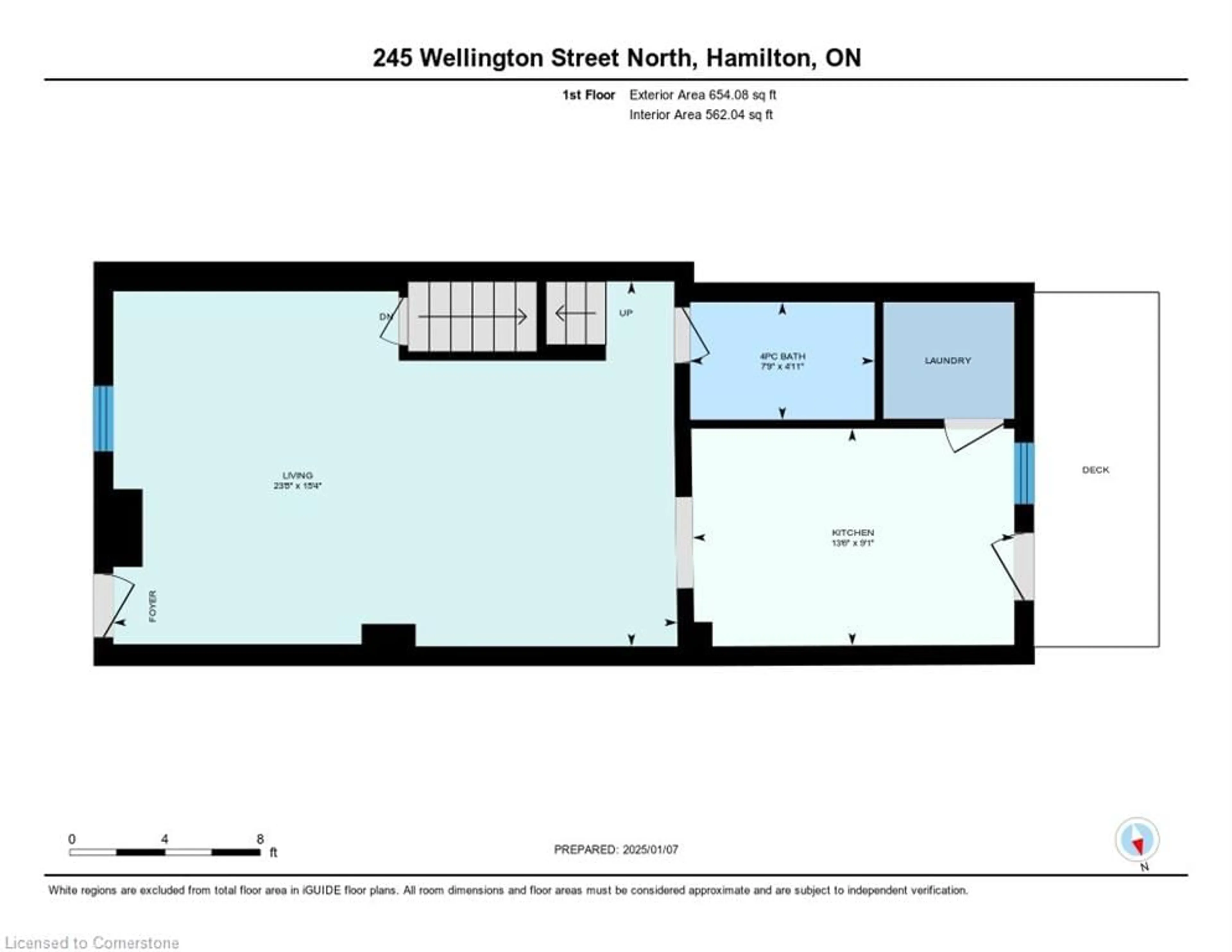 Floor plan for 245 Wellington St, Hamilton Ontario L8L 5A7