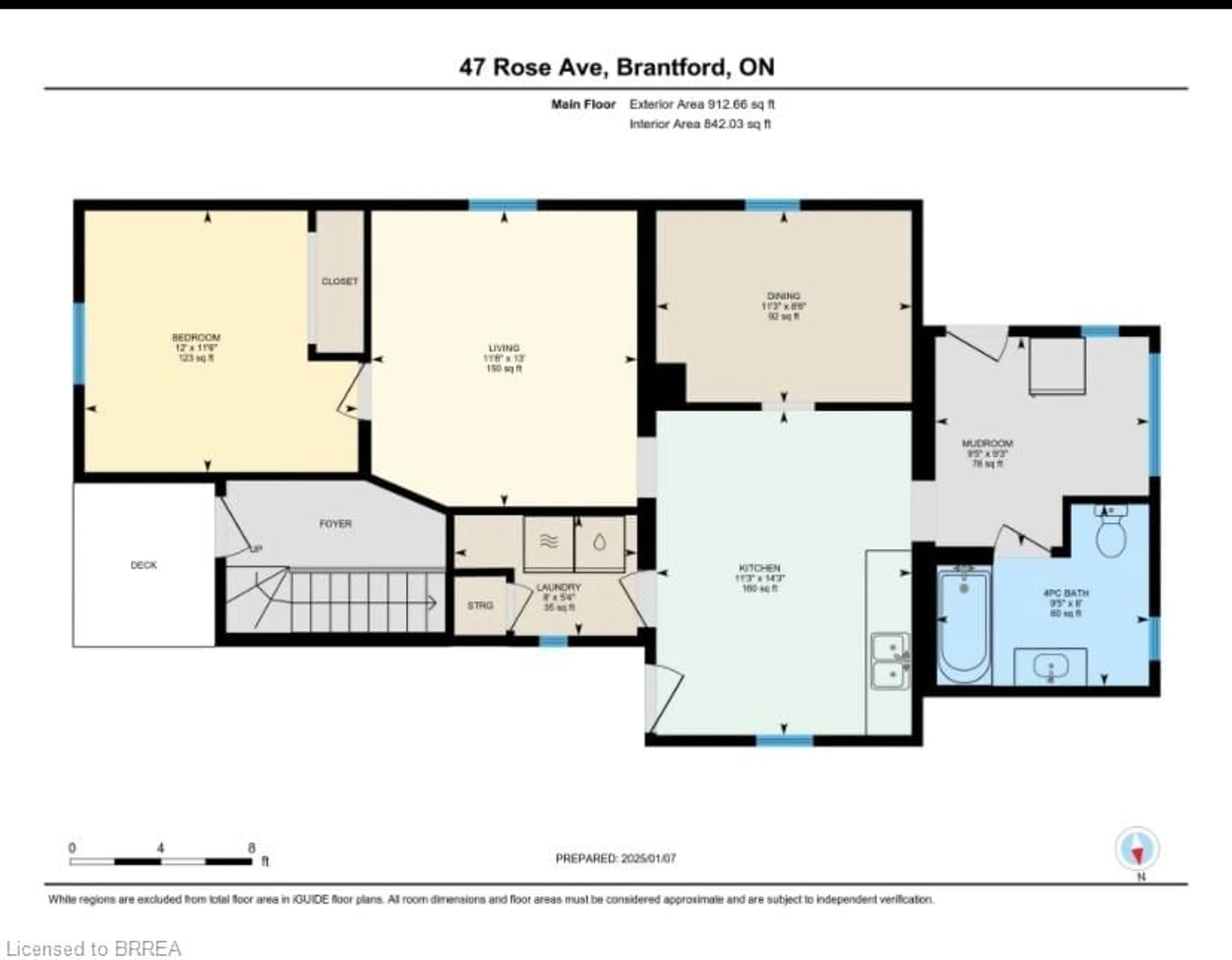 Floor plan for 47 Rose Ave, Brantford Ontario N3S 2M3