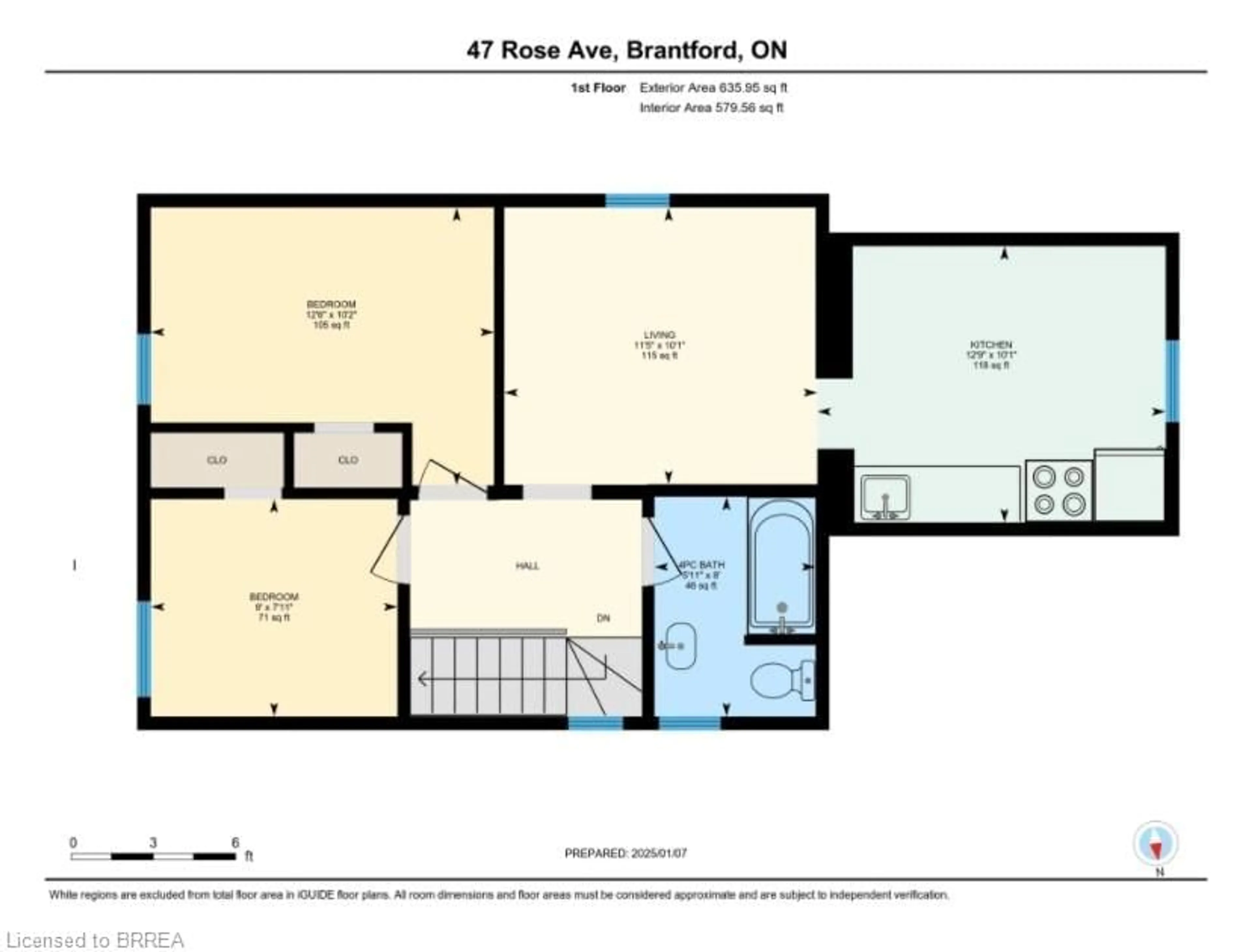 Floor plan for 47 Rose Ave, Brantford Ontario N3S 2M3