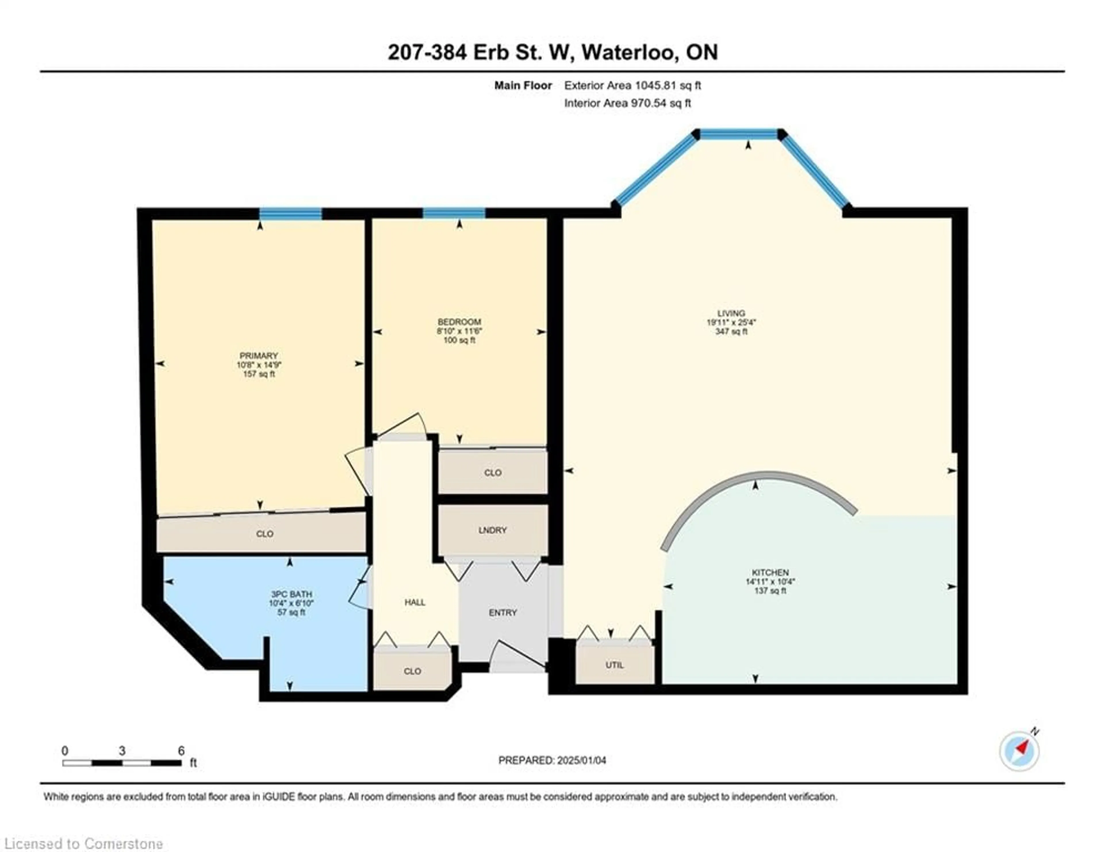 Floor plan for 384 Erb St #207, Waterloo Ontario N2L 1W6