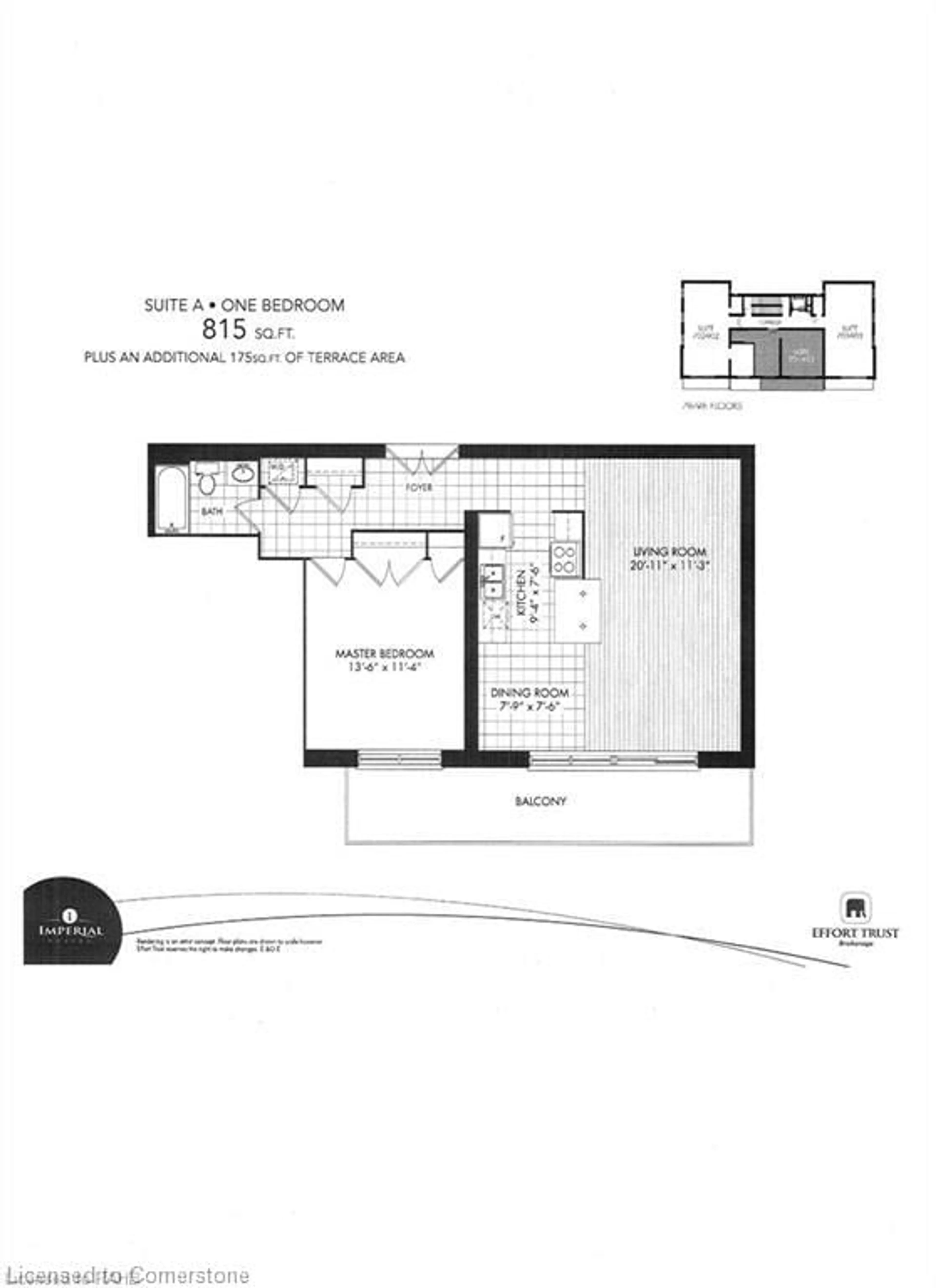 Floor plan for 350 Concession St #801, Hamilton Ontario L9A 1B6