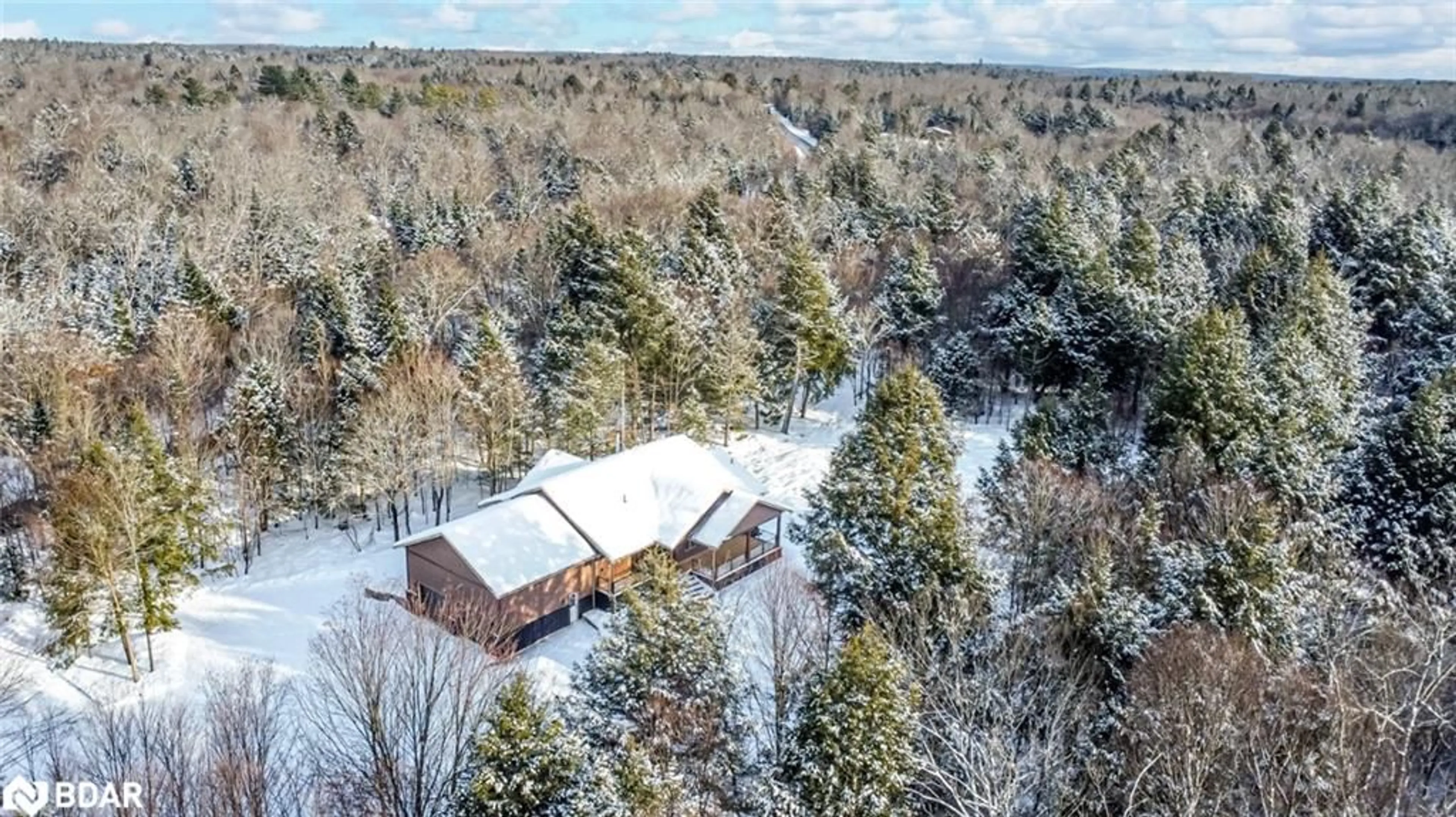 A pic from outside/outdoor area/front of a property/back of a property/a pic from drone, forest/trees view for 4571 Aspdin Rd, Utterson Ontario P0B 1M0