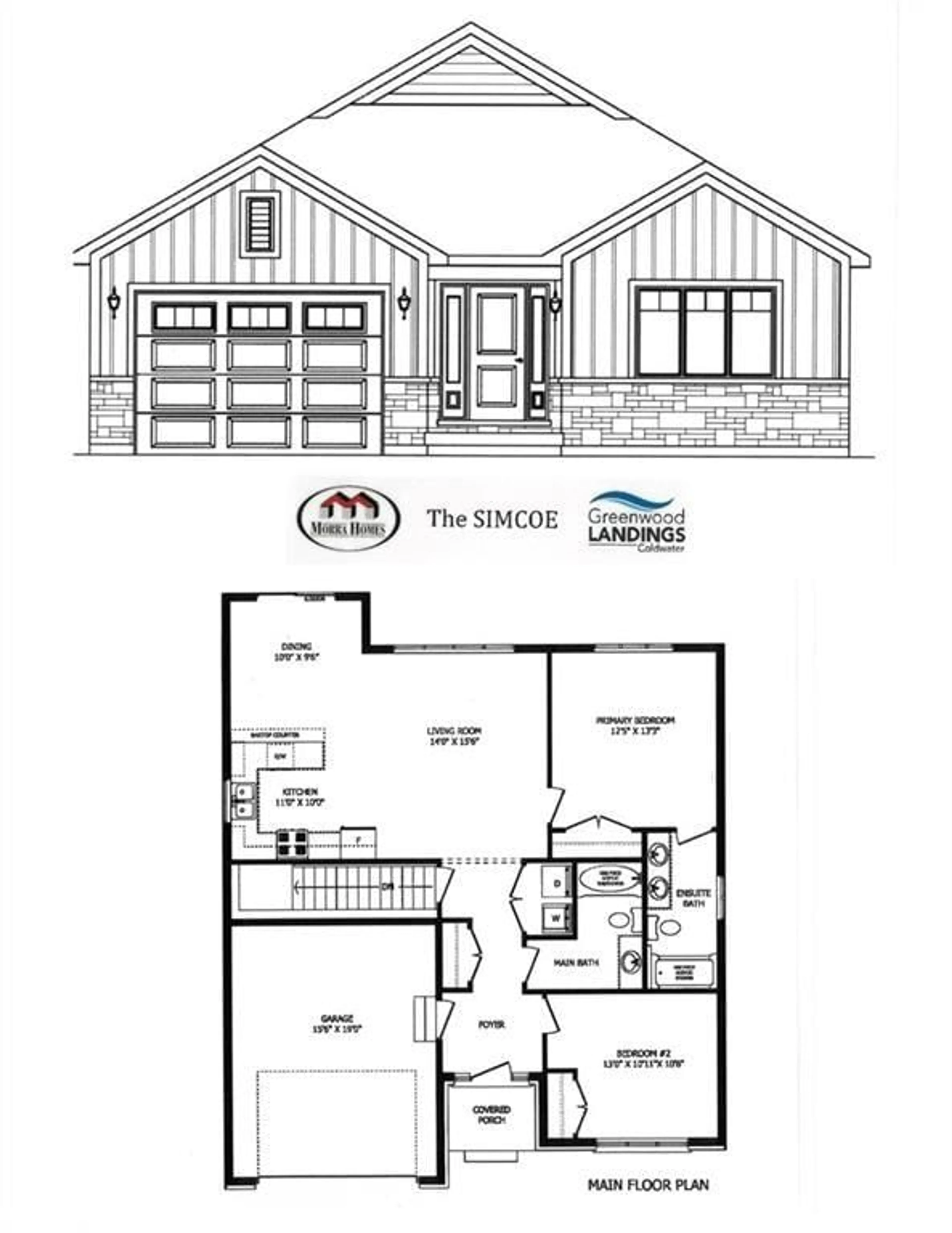 Floor plan for LOT 34 Harold Ave, Coldwater Ontario L0K 1E0