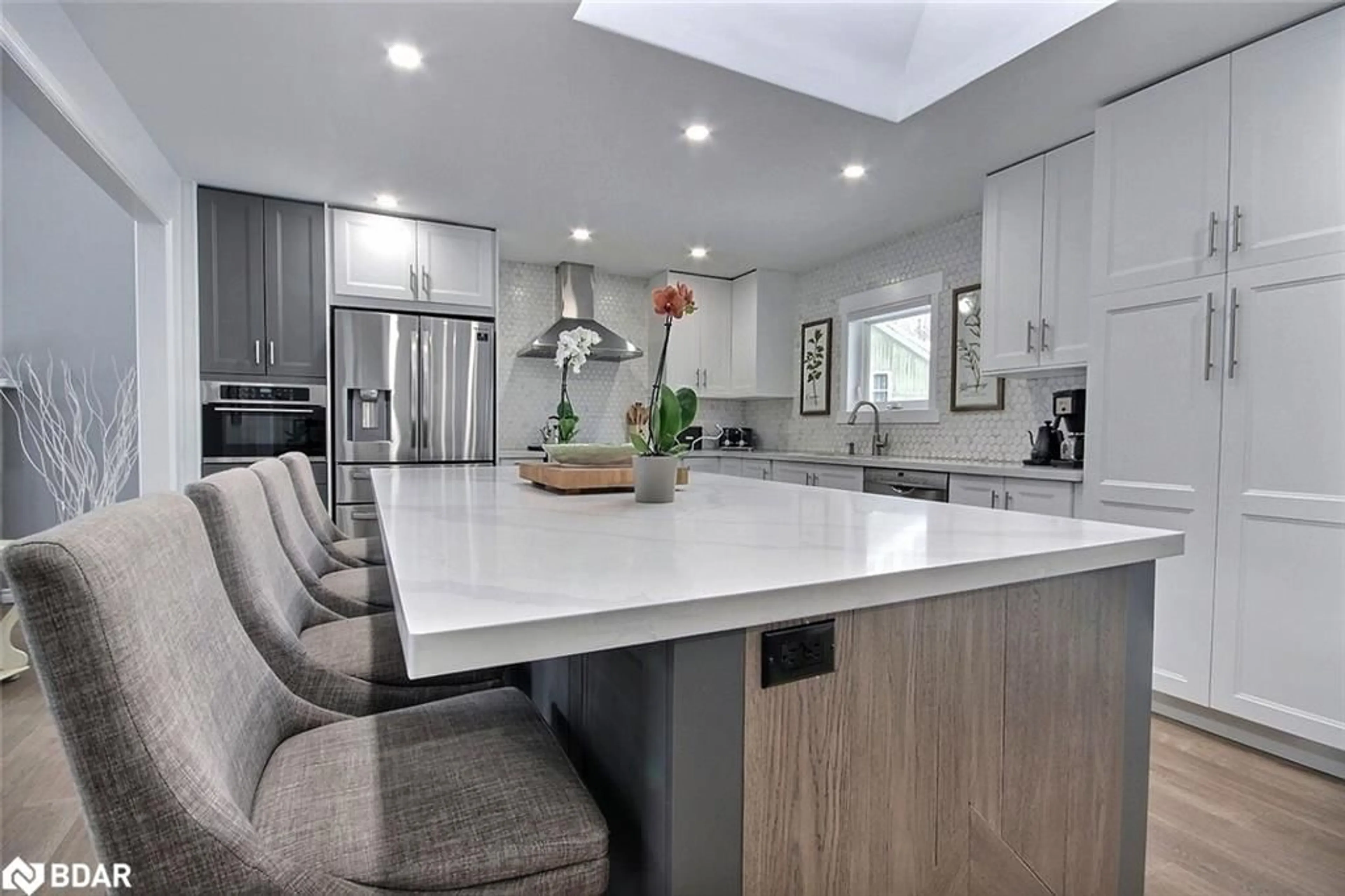 Contemporary kitchen, ceramic/tile floor for 7525 Charles Lane Lane, Rama Ontario L0K 2B0