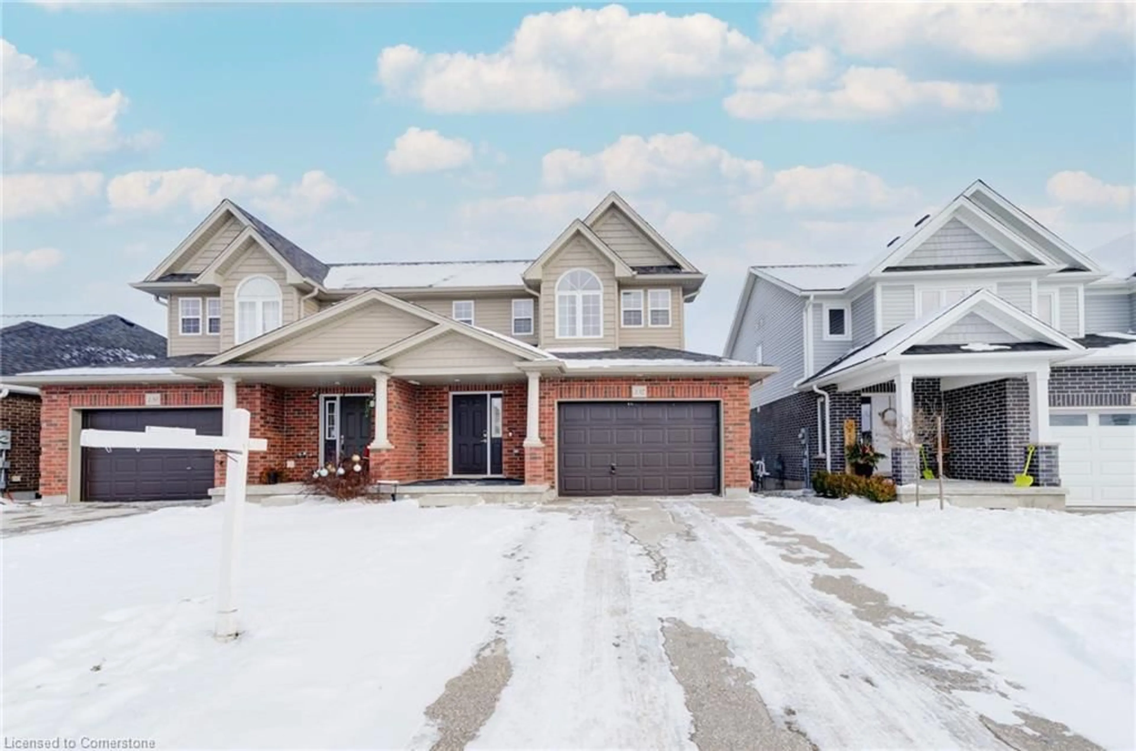 Home with brick exterior material, street for 132 Timber Trail Road Rd, Woolwich Ontario N3B 0C8