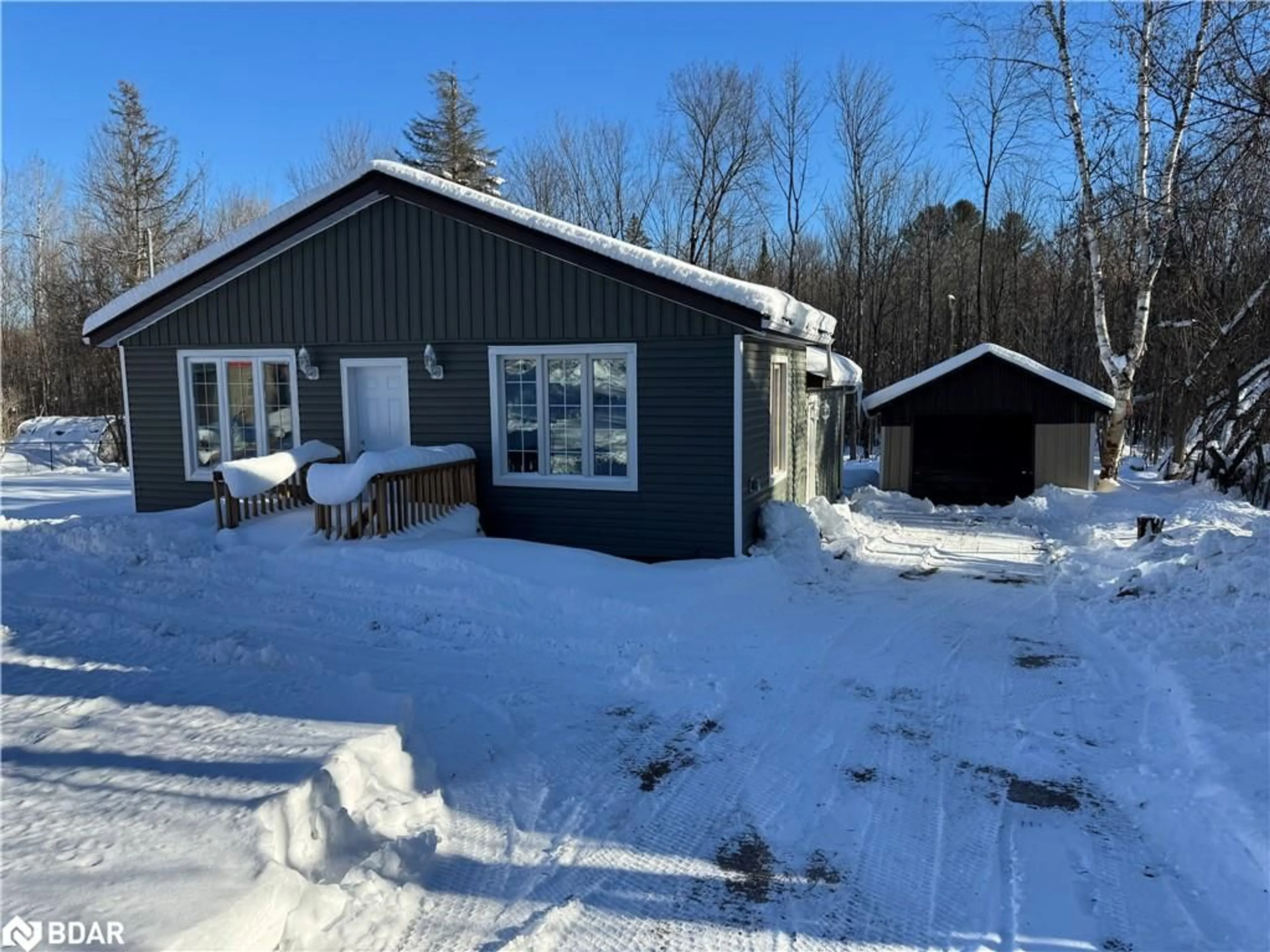 A pic from outside/outdoor area/front of a property/back of a property/a pic from drone, unknown for 5911 Rama Dalton Boundary Rd, Sebright Ontario L0K 1W0