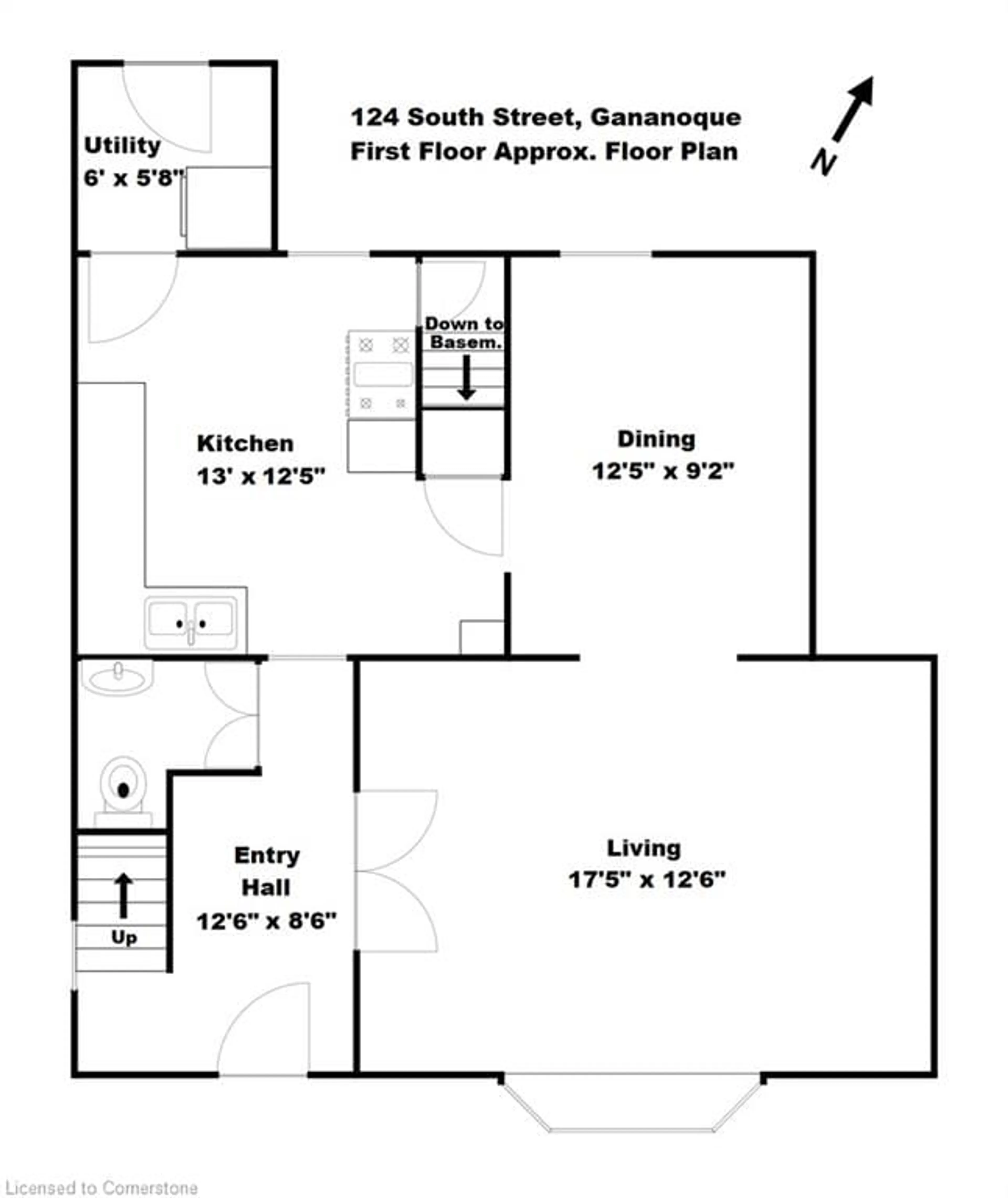 Floor plan for 124 South St, Gananoque Ontario K7G 1A2