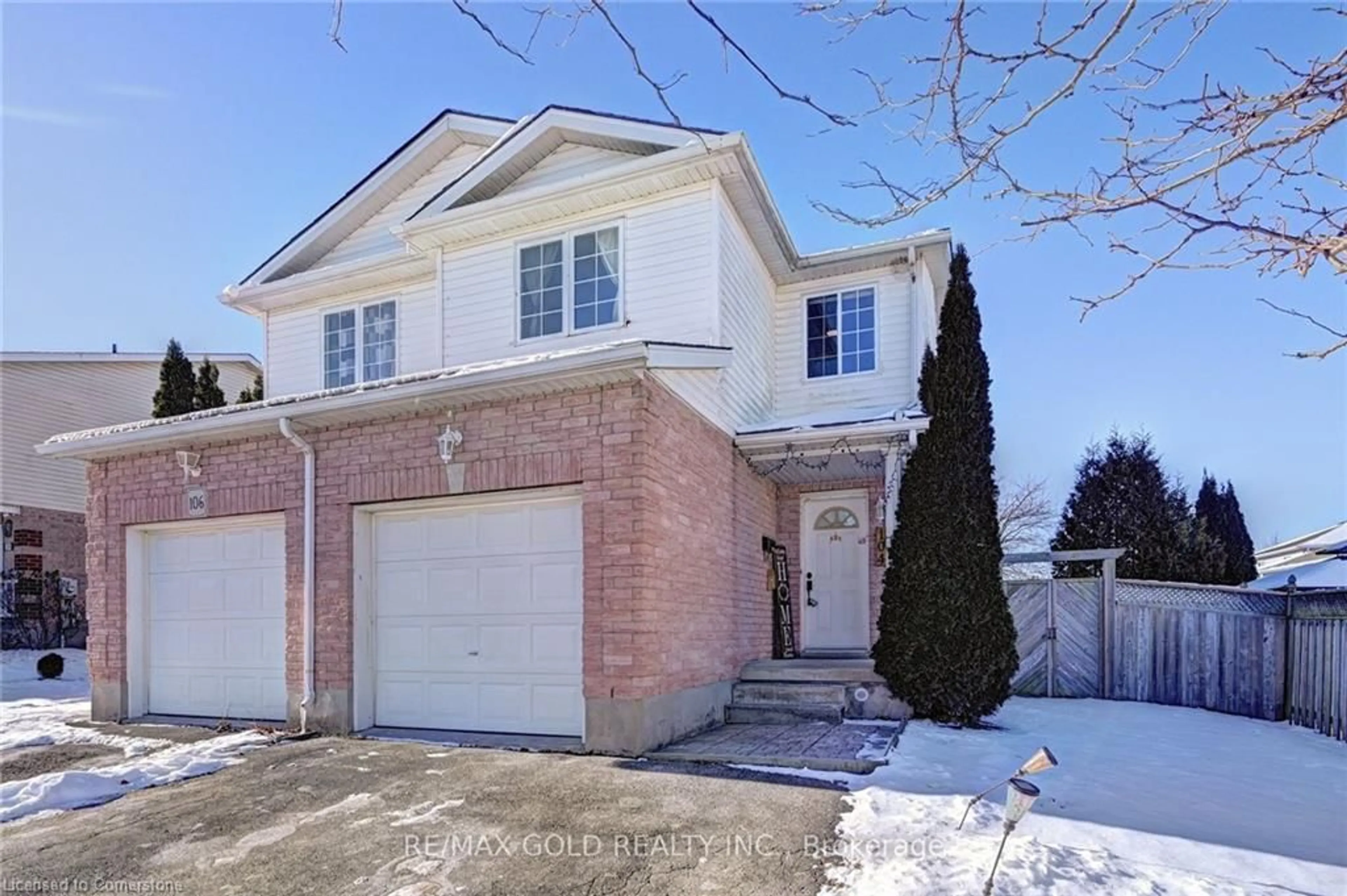 Home with brick exterior material, street for 104 Edgemere Dr, Cambridge Ontario N1P 1E9