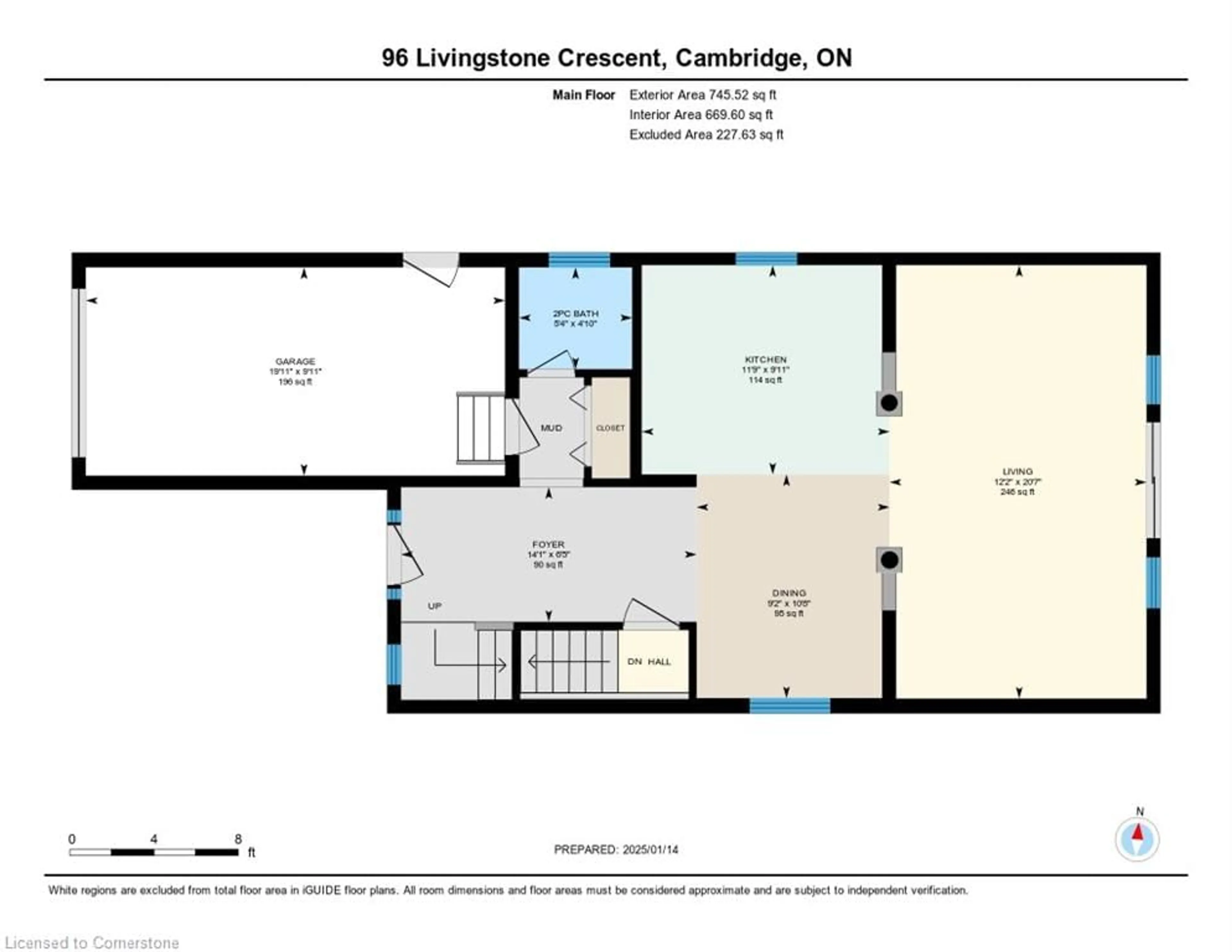 Floor plan for 96 Livingstone Cres, Cambridge Ontario N3H 5S8