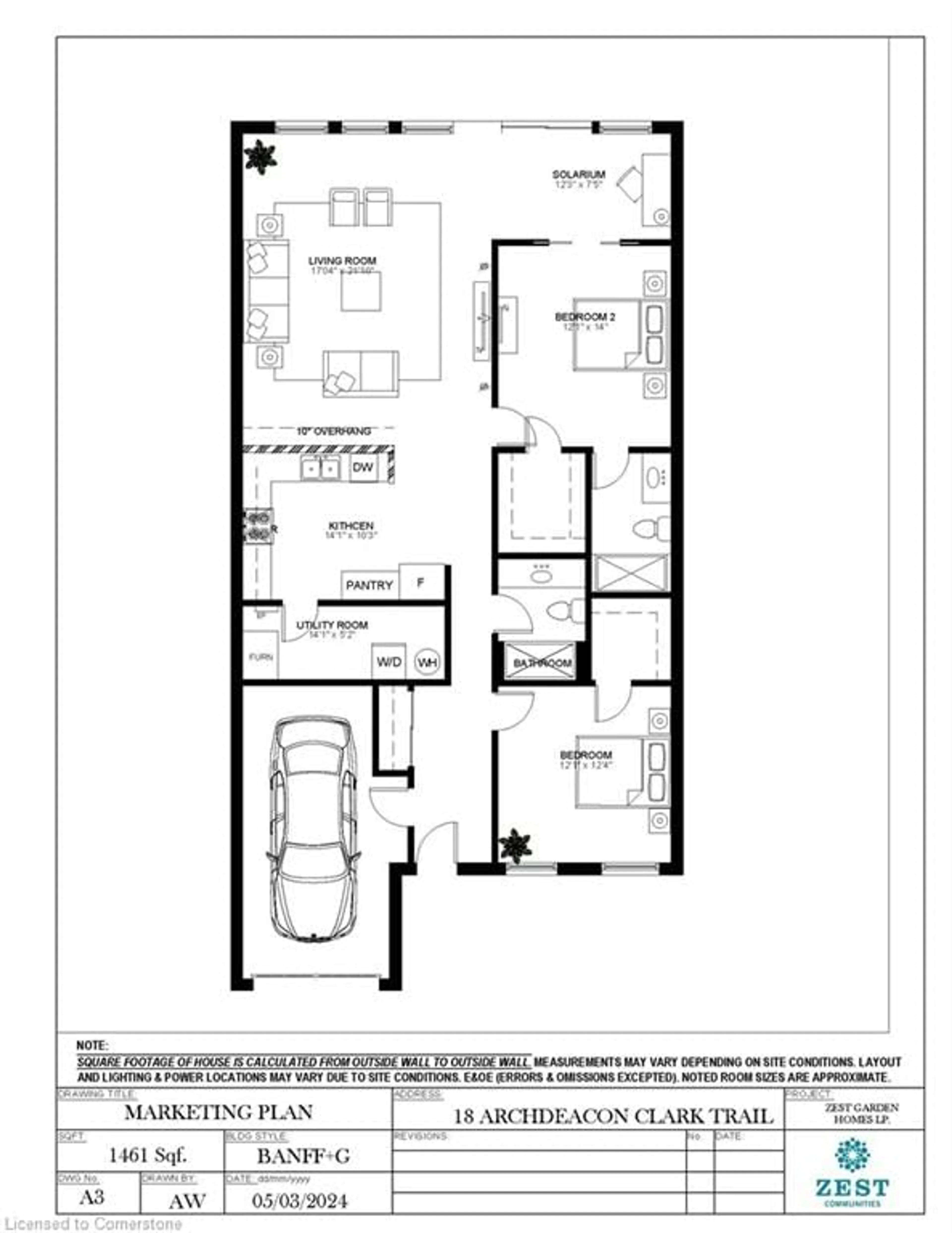 Floor plan for 18 Archdeacon Clark Trail, Hamilton Ontario L9B 2M2