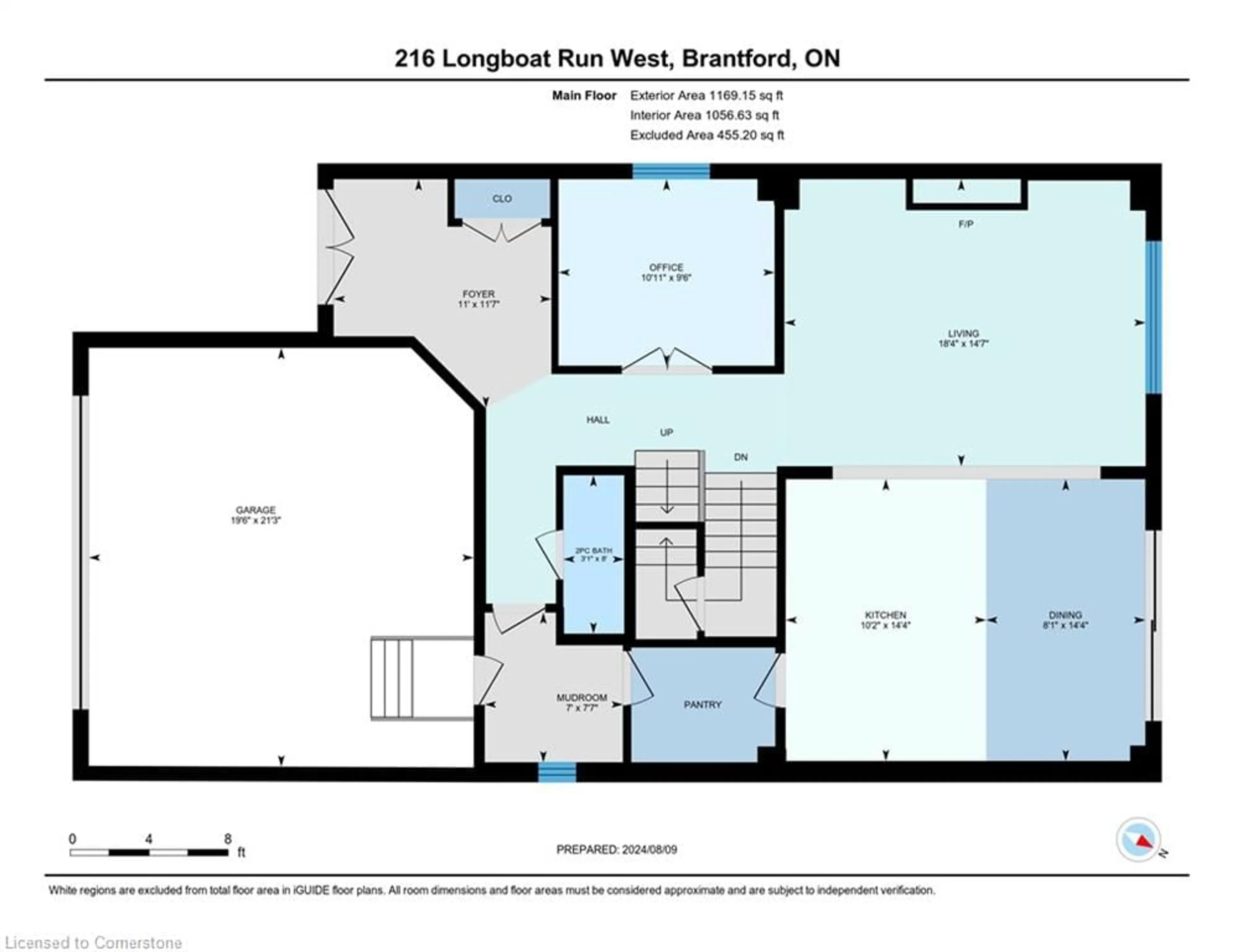 Floor plan for 216 Longboat Run, Brantford Ontario N3T 0T2