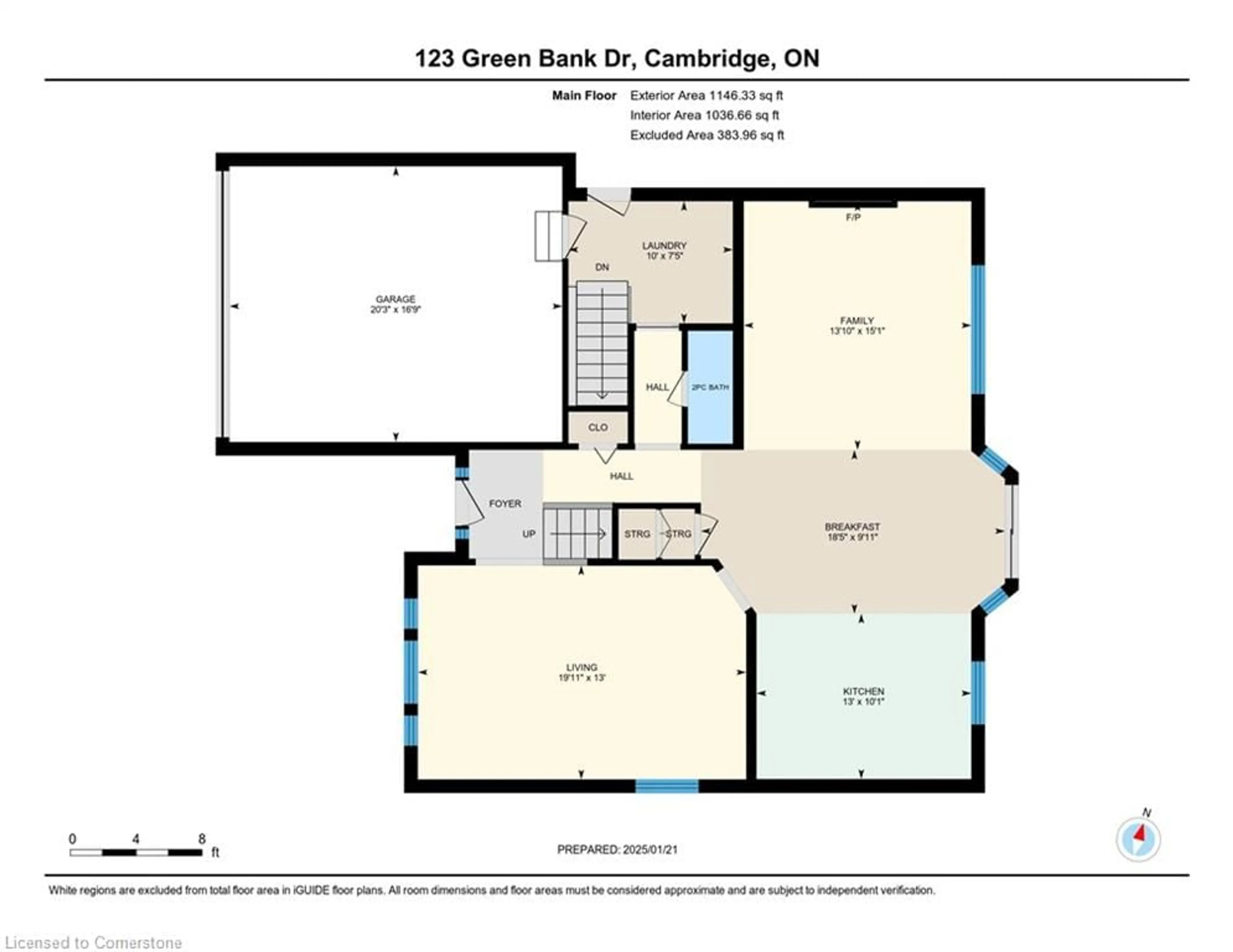 Floor plan for 123 Green Bank Dr, Cambridge Ontario N1T 2B5