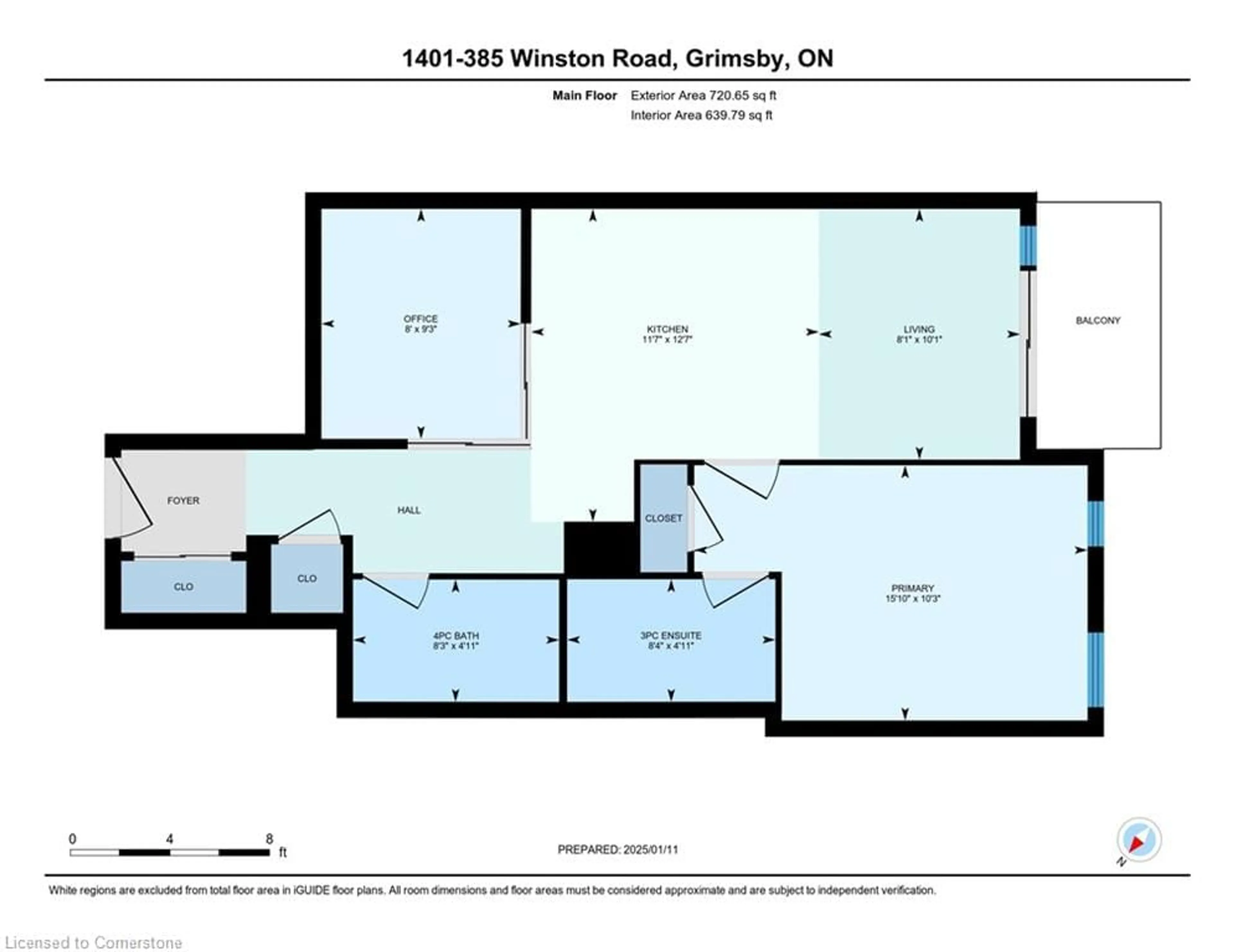 Floor plan for 385 Winston Rd #1401, Grimsby Ontario L3M 4E8