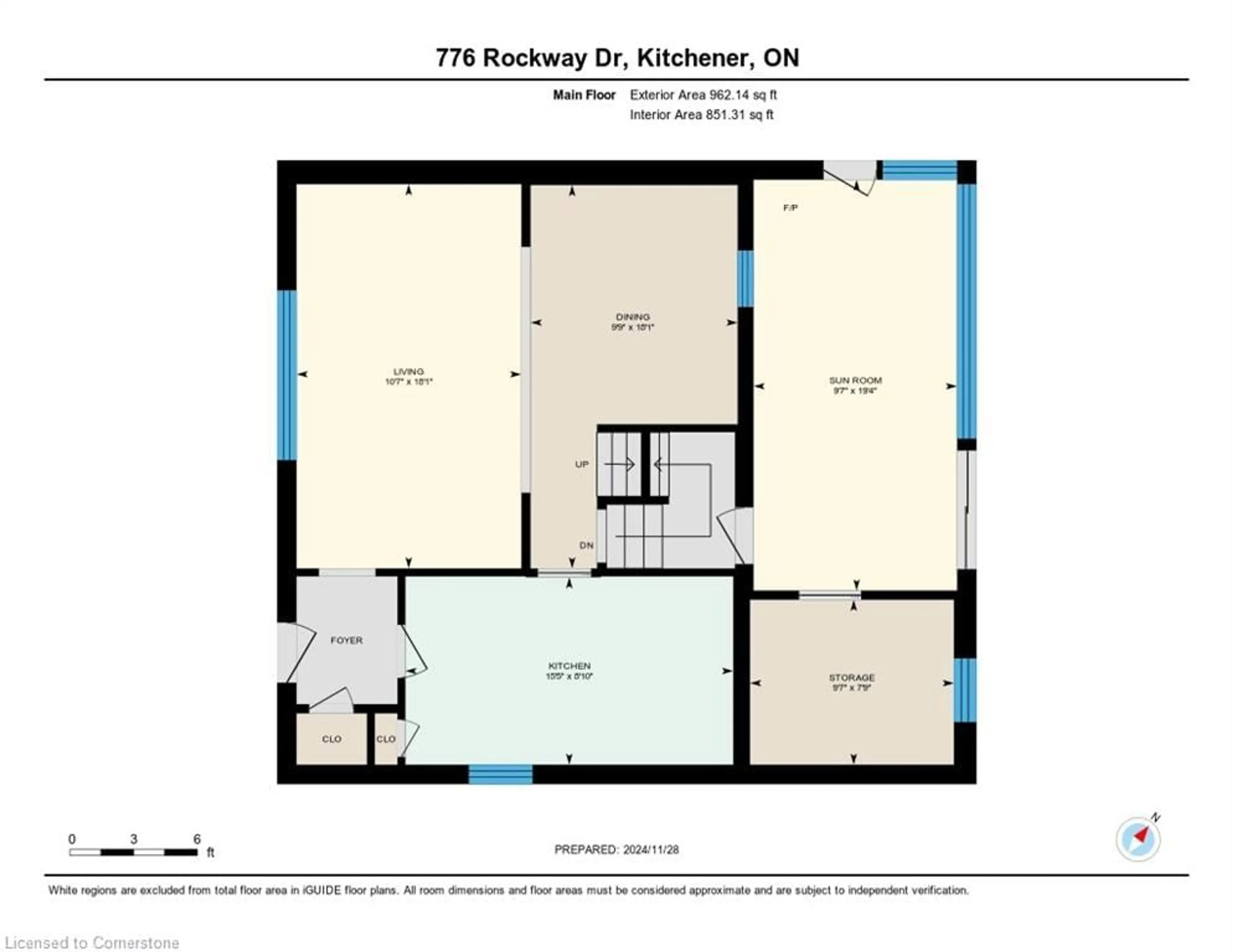 Floor plan for 776 Rockway Dr, Kitchener Ontario N2G 3B7