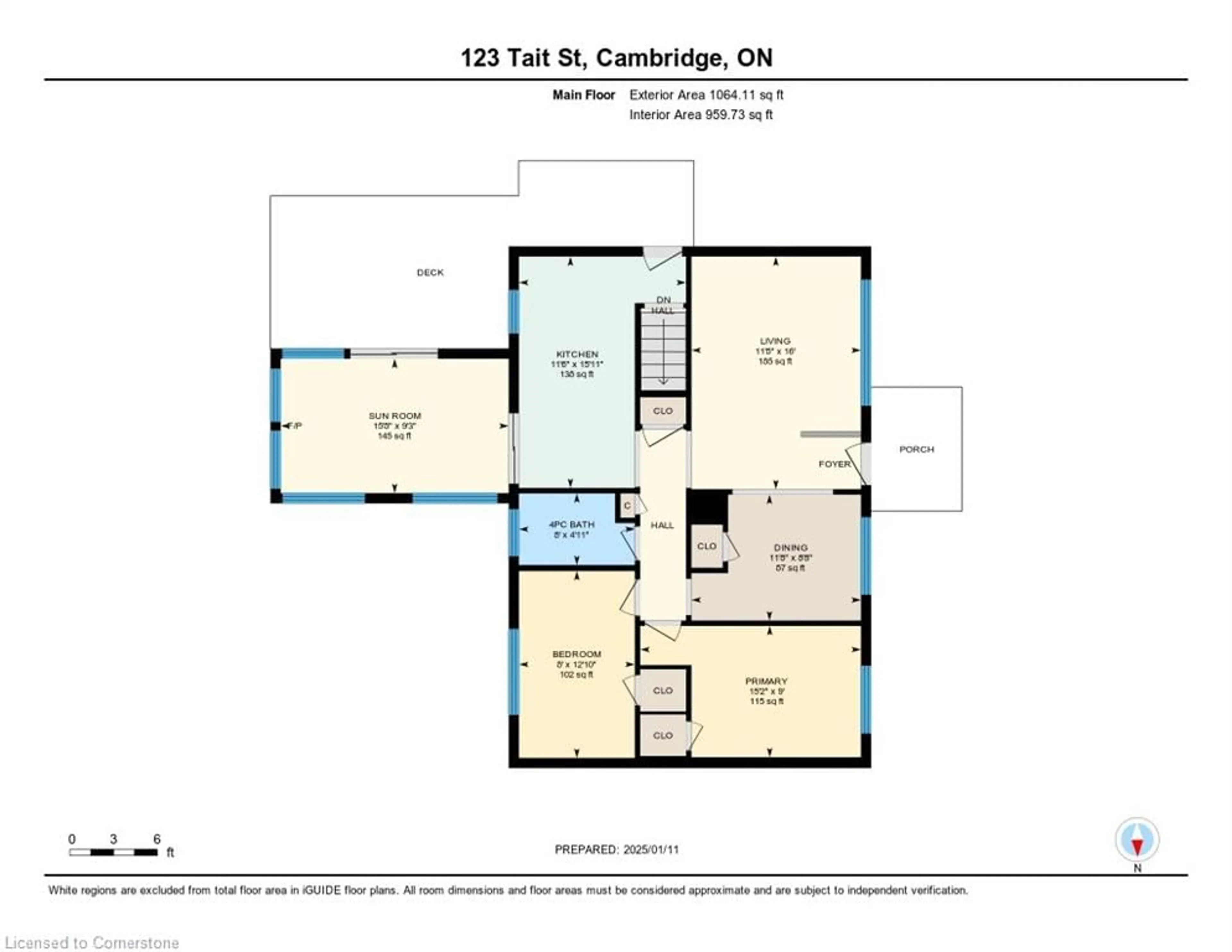 Floor plan for 123 Tait St, Cambridge Ontario N1S 3E6