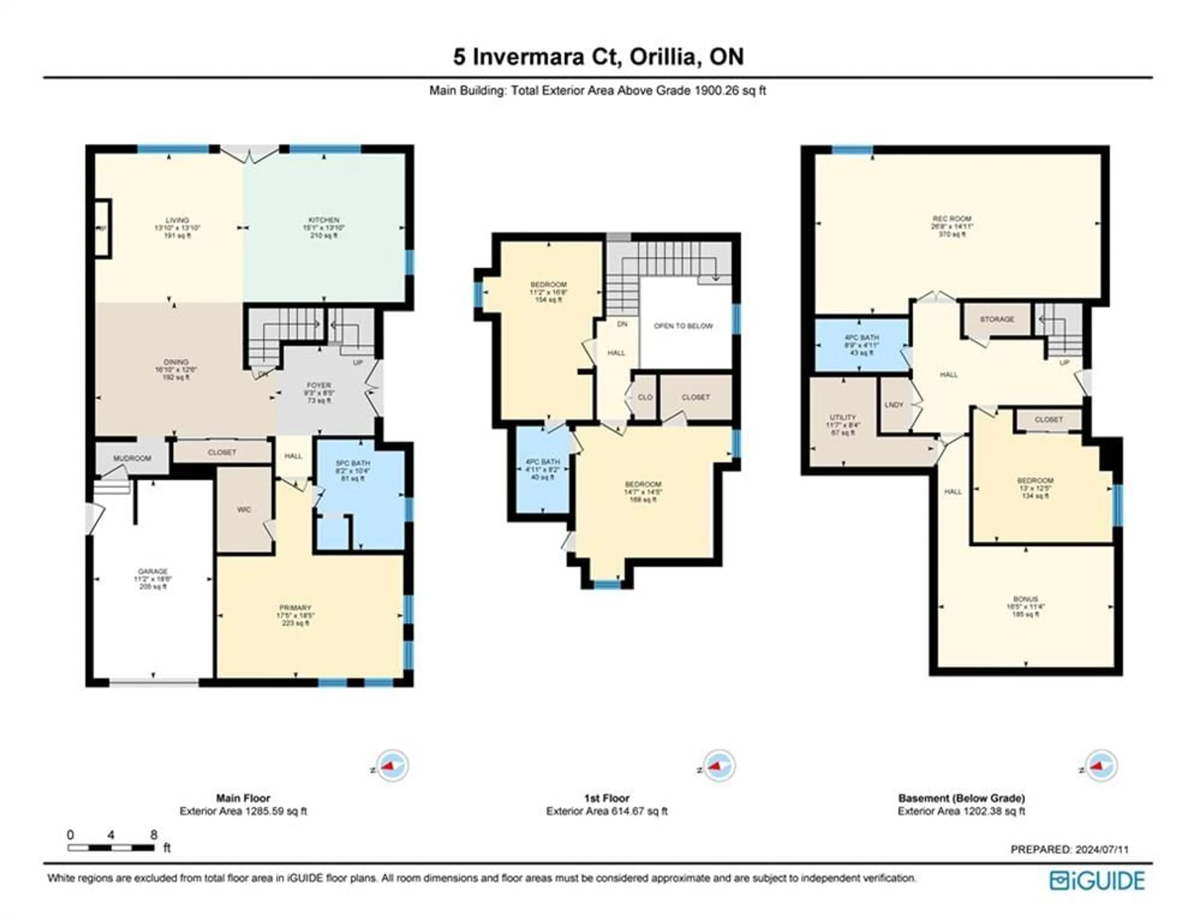 Floor plan for 5 Invermara Court #8, Orillia Ontario L3V 8B4