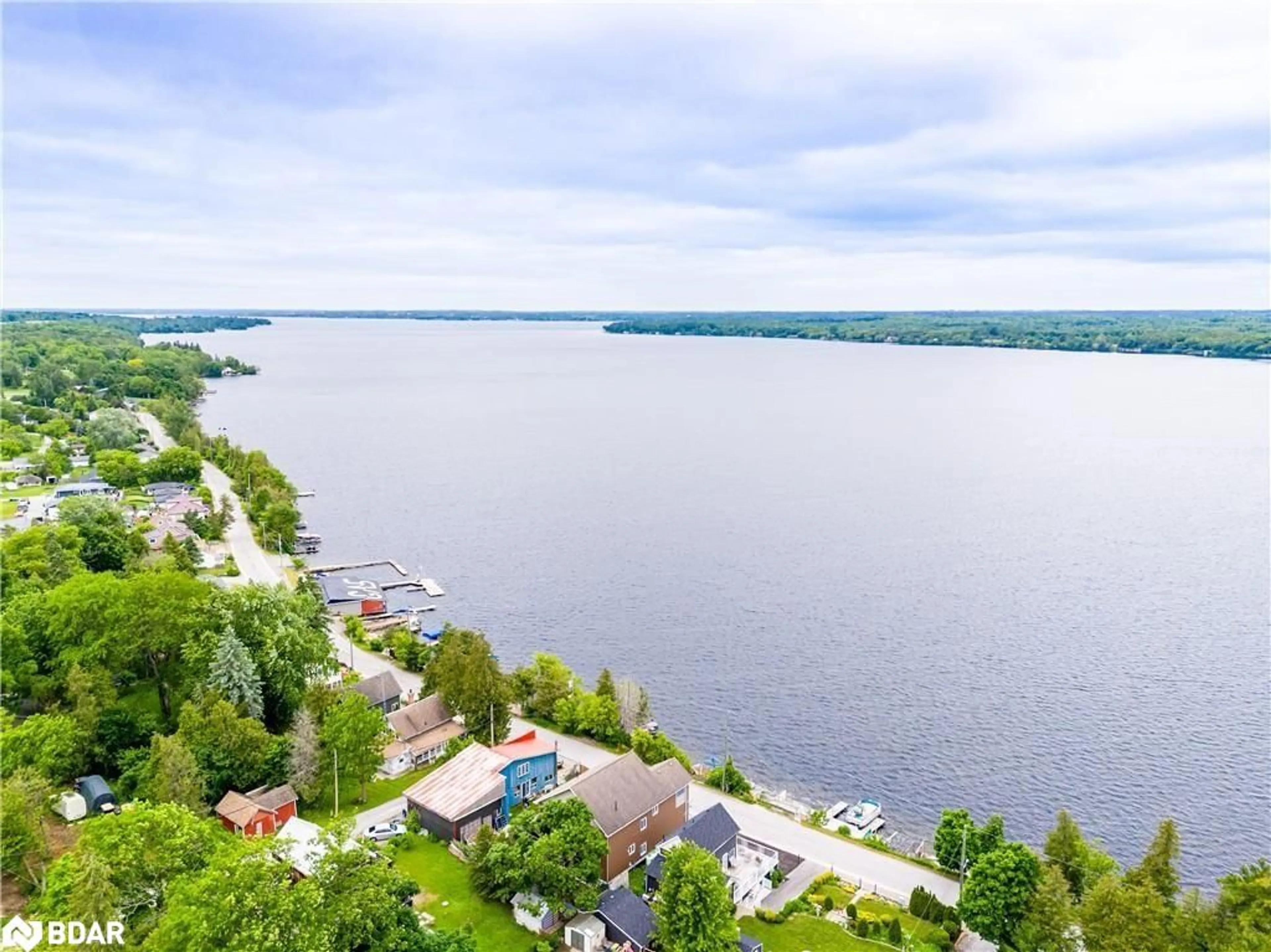 A pic from outside/outdoor area/front of a property/back of a property/a pic from drone, water/lake/river/ocean view for 31 Silver Birch St, Dunsford Ontario K0M 1L0