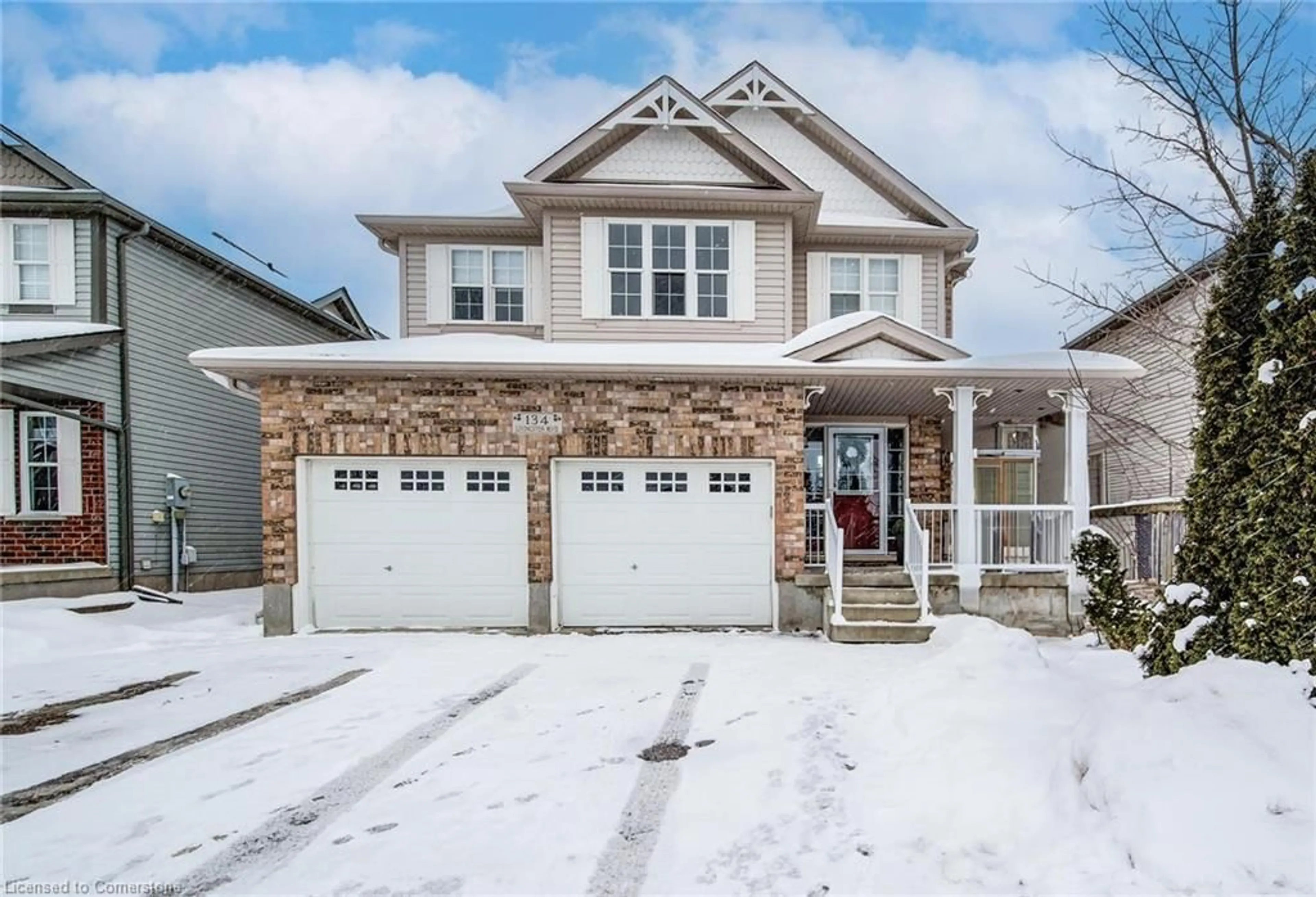 Home with brick exterior material, street for 134 Livingston Blvd, Baden Ontario N3A 4L1