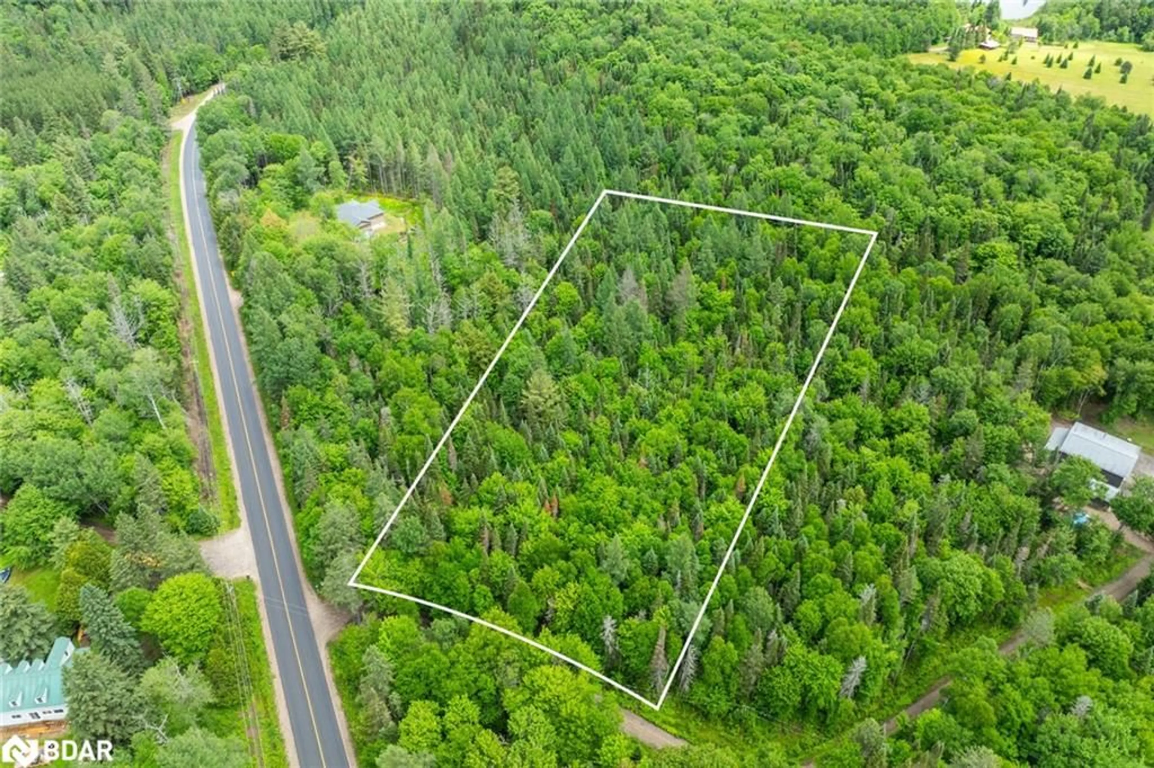 A pic from outside/outdoor area/front of a property/back of a property/a pic from drone, forest/trees view for 2661 Highway 518, Kearney Ontario P0A 1M0