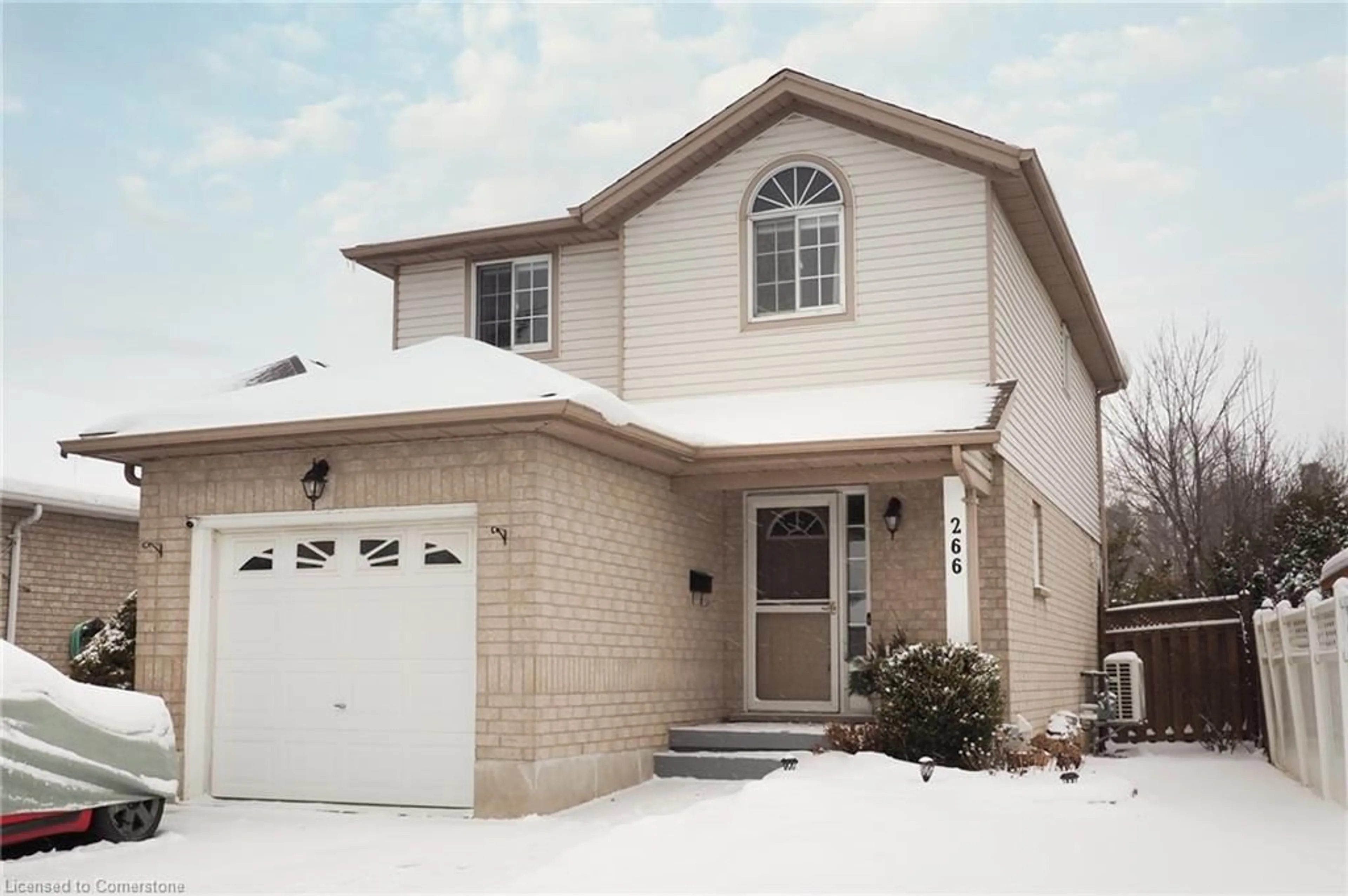 Home with brick exterior material, street for 266 Pastern Trail, Waterloo Ontario N2K 3W8