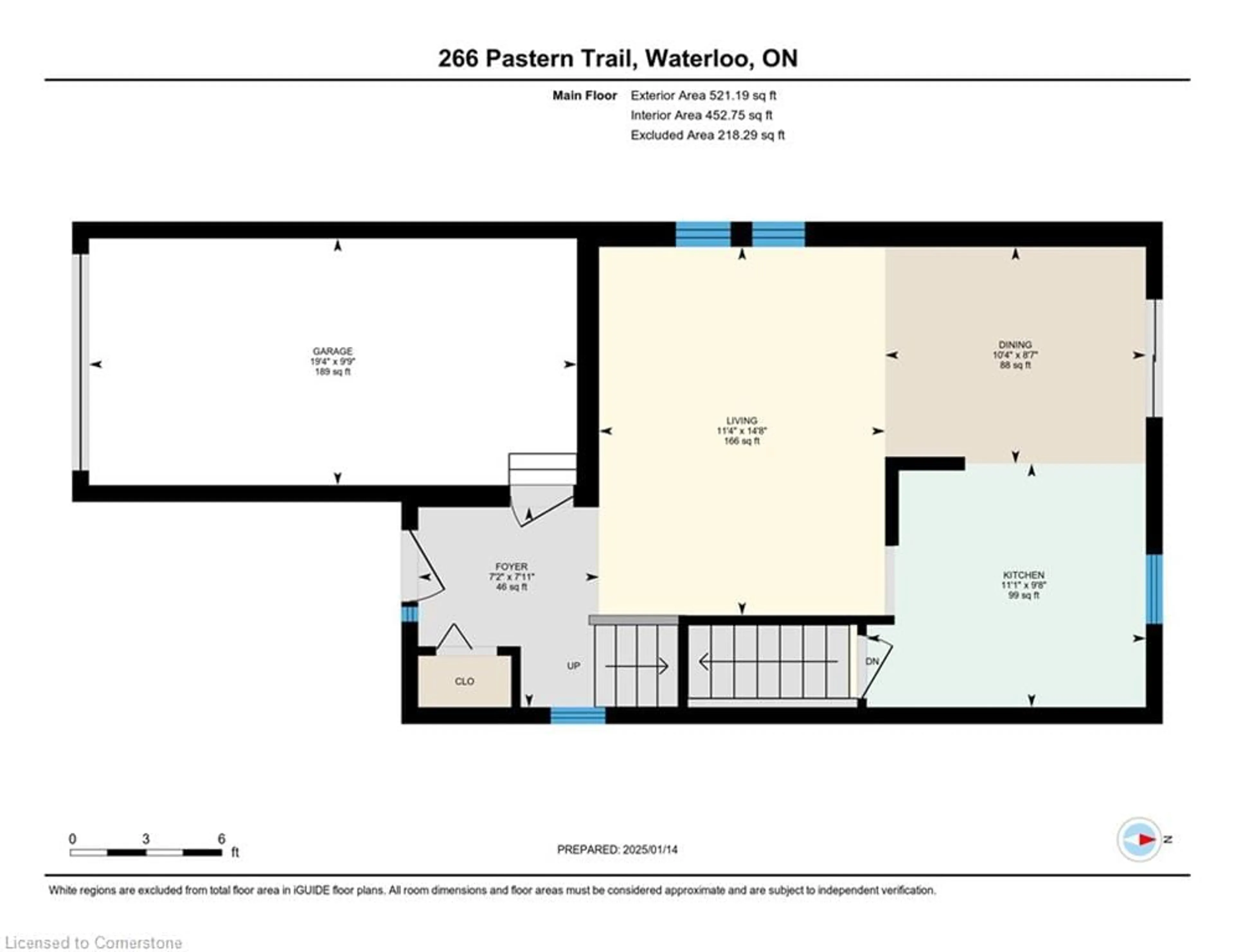 Floor plan for 266 Pastern Trail, Waterloo Ontario N2K 3W8