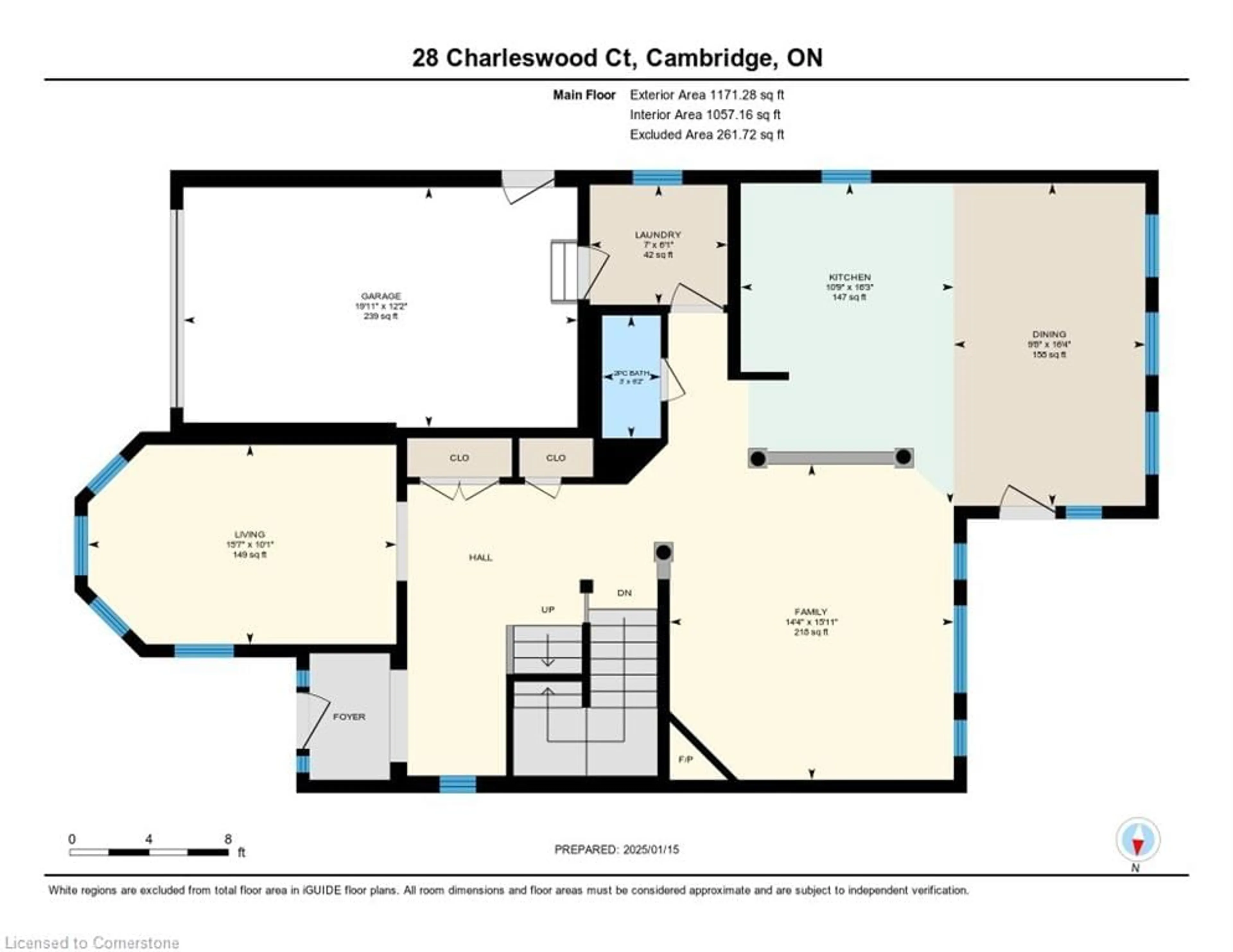 Floor plan for 28 Charleswood Crt, Cambridge Ontario N3C 4K9