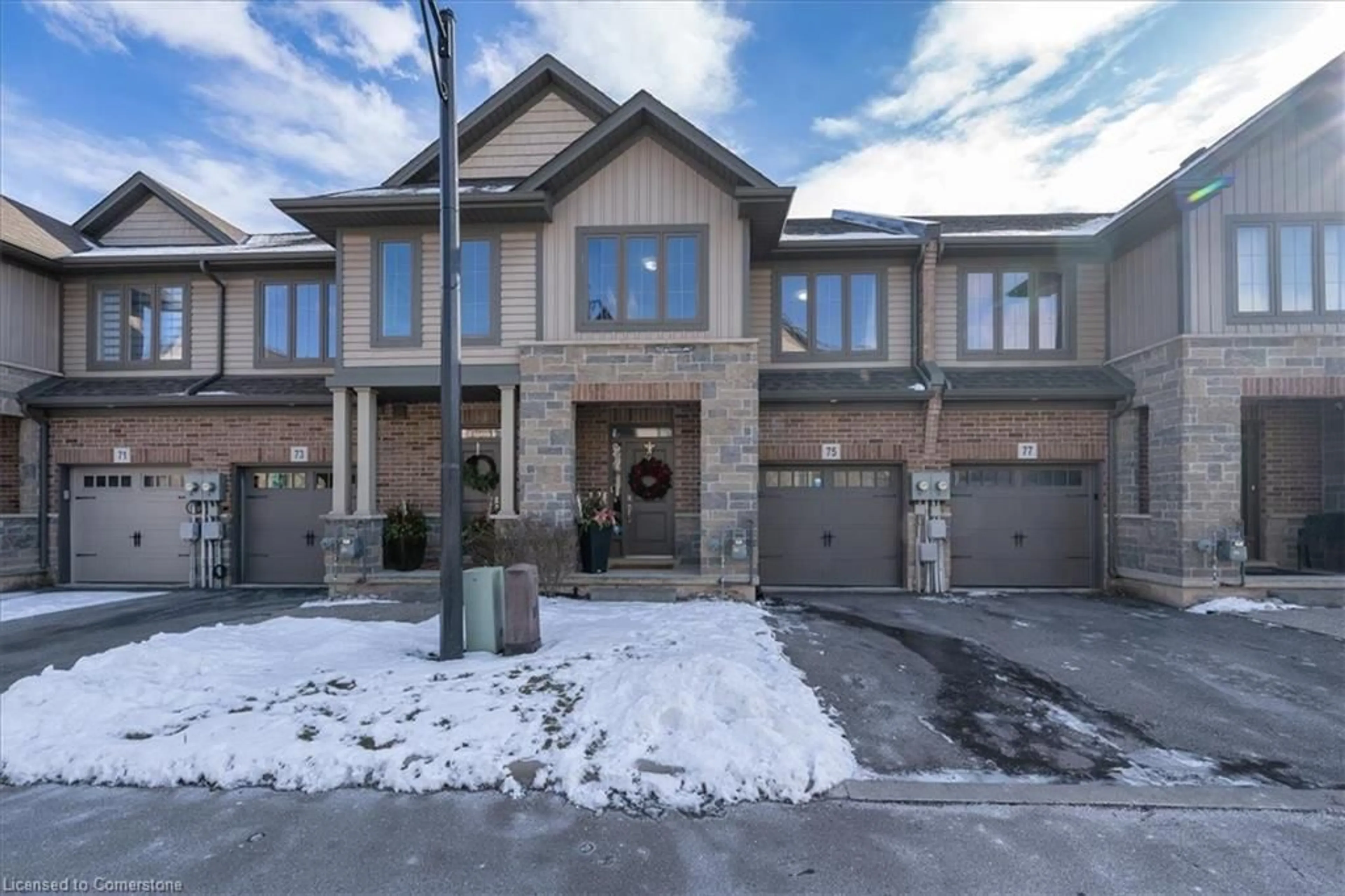 Home with brick exterior material, street for 75 Southshore Cres, Stoney Creek Ontario L8E 0J3