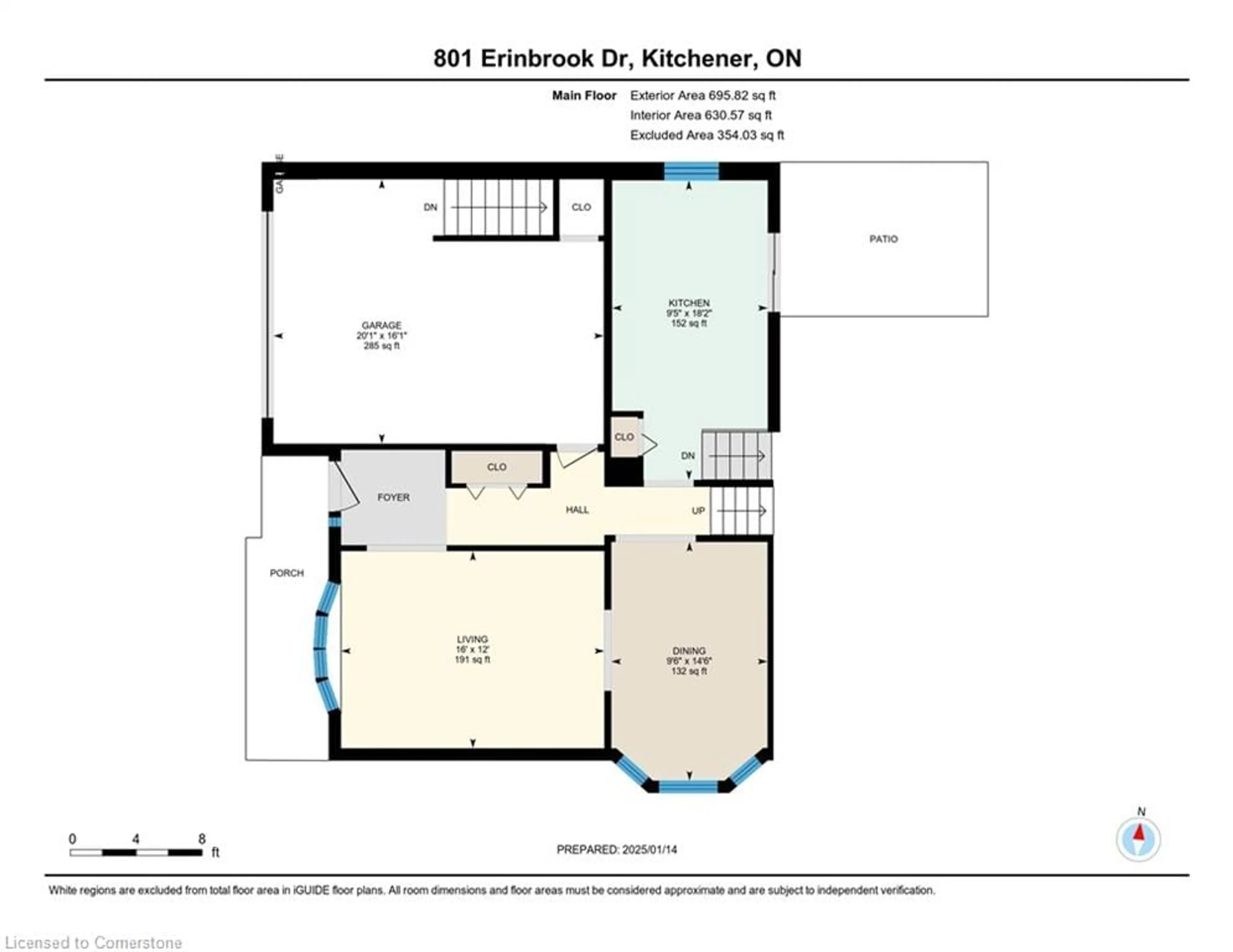 Floor plan for 801 Erinbrook Dr, Kitchener Ontario N2E 2V4