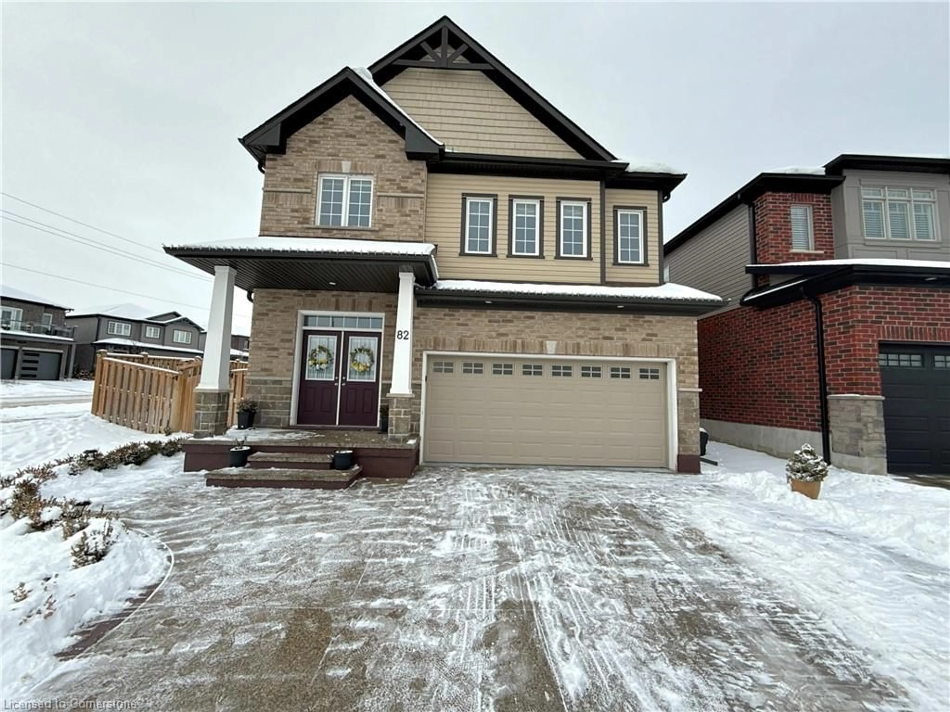 Home with brick exterior material, street for 82 Castlebay St, Waterloo Ontario N2R 0G8