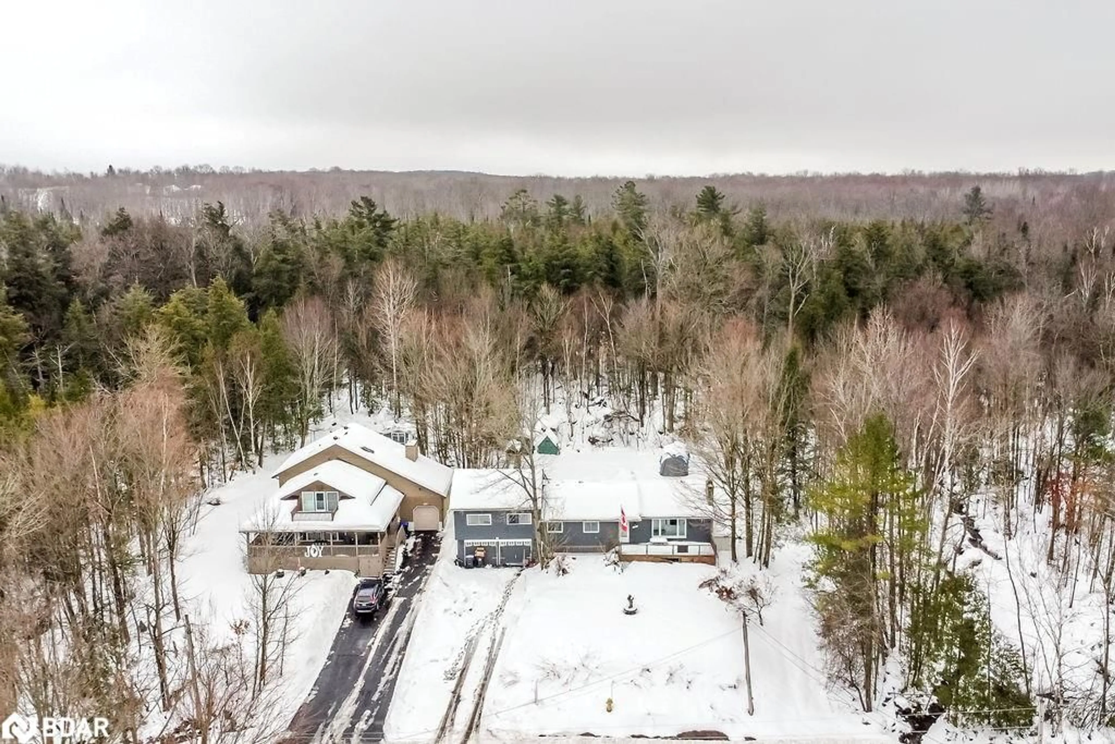 A pic from outside/outdoor area/front of a property/back of a property/a pic from drone, forest/trees view for 195 Bayview Ave, Port McNicoll Ontario L0K 1R0