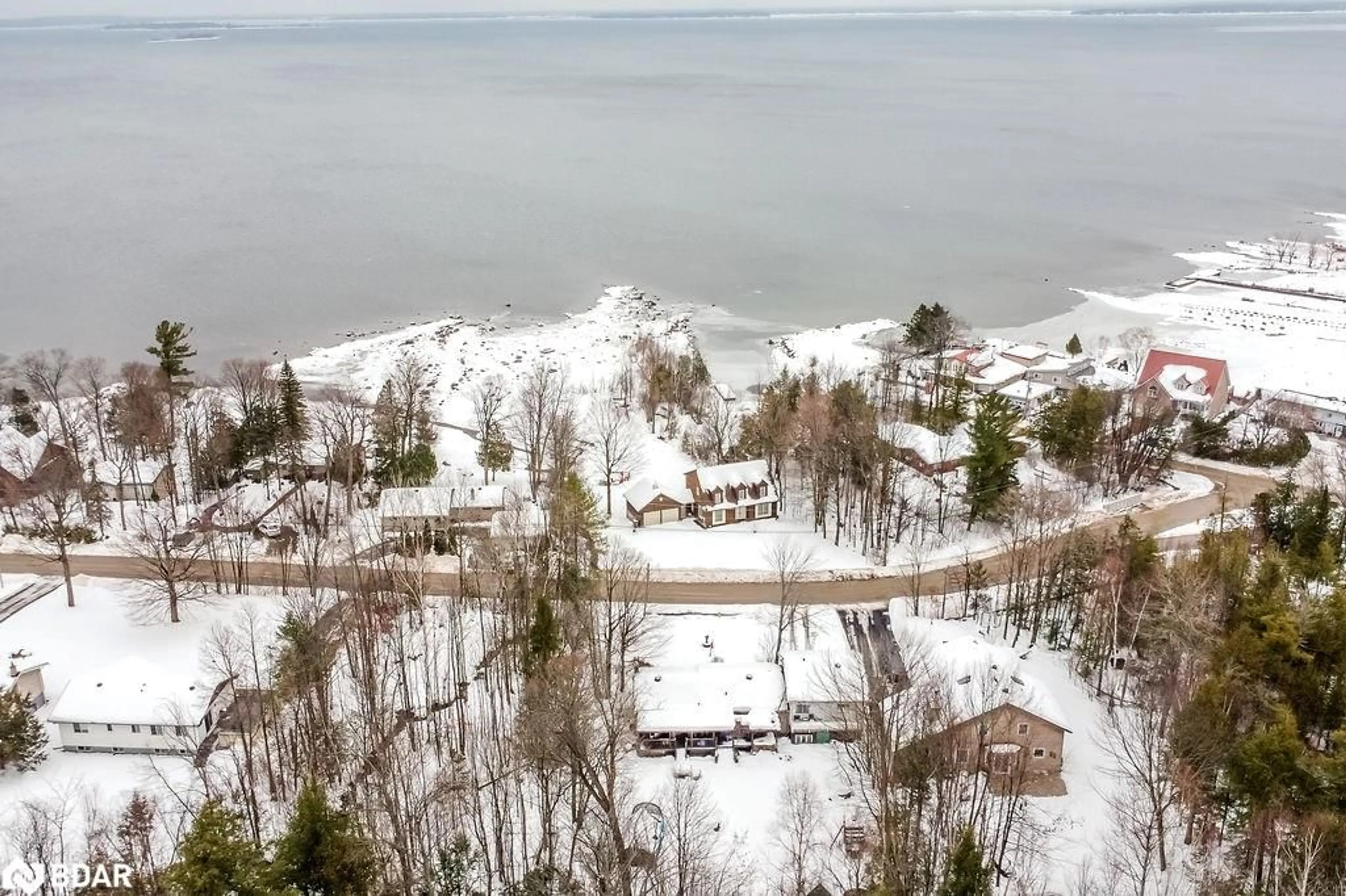 A pic from outside/outdoor area/front of a property/back of a property/a pic from drone, water/lake/river/ocean view for 195 Bayview Ave, Port McNicoll Ontario L0K 1R0