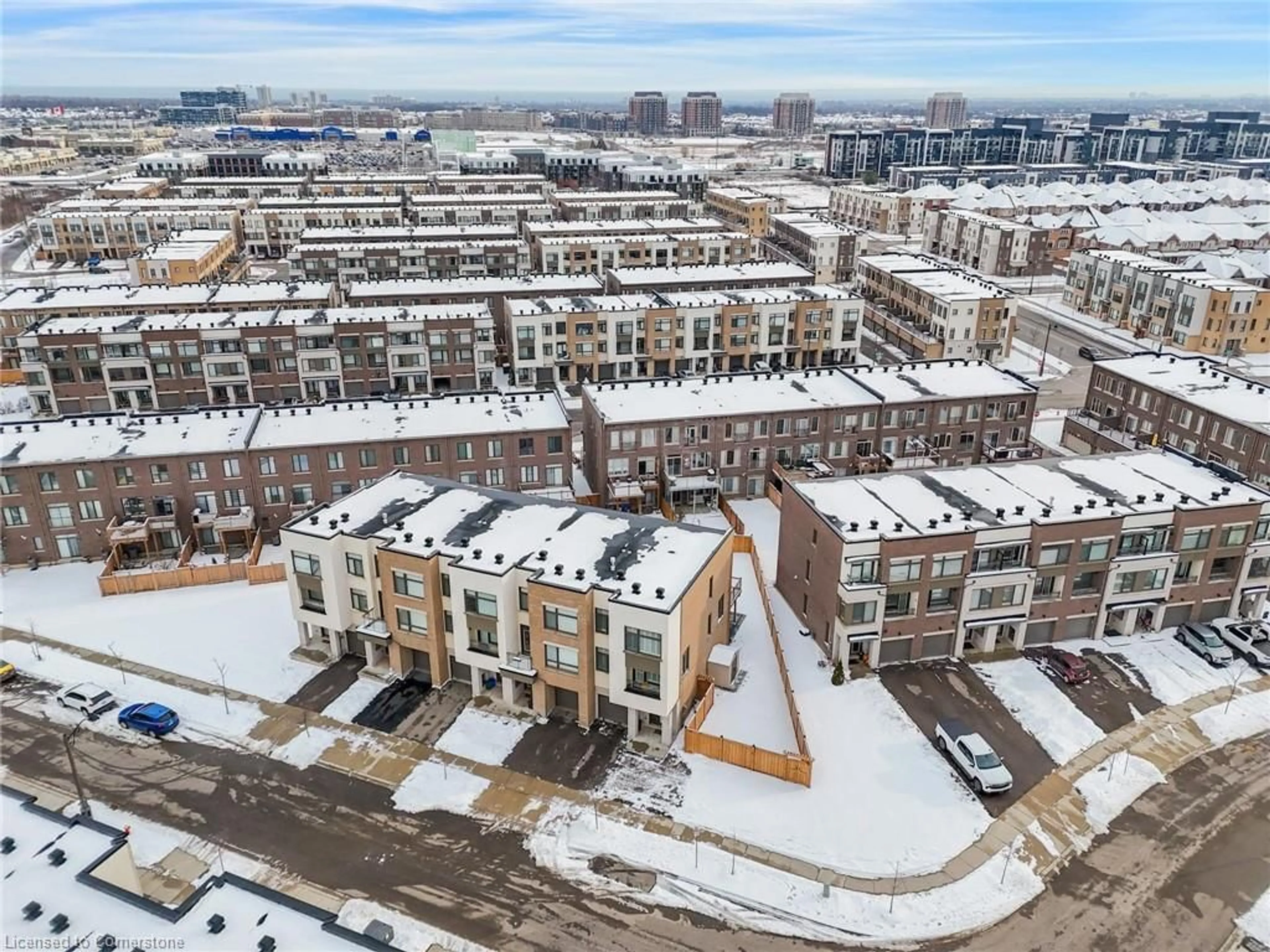 A pic from outside/outdoor area/front of a property/back of a property/a pic from drone, city buildings view from balcony for 212 Fowley Dr, Oakville Ontario L6H 0P4