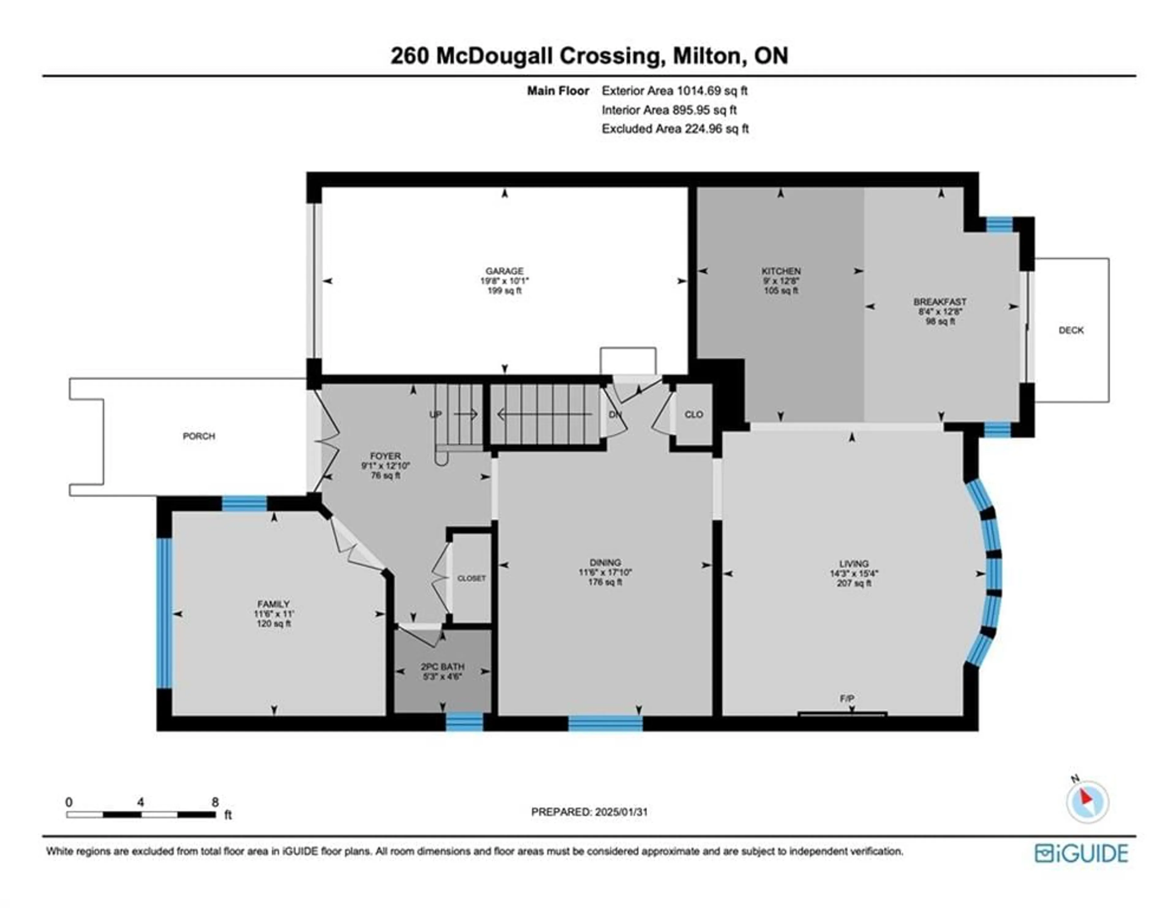 Floor plan for 260 Mcdougall Cross, Milton Ontario L9T 0N7