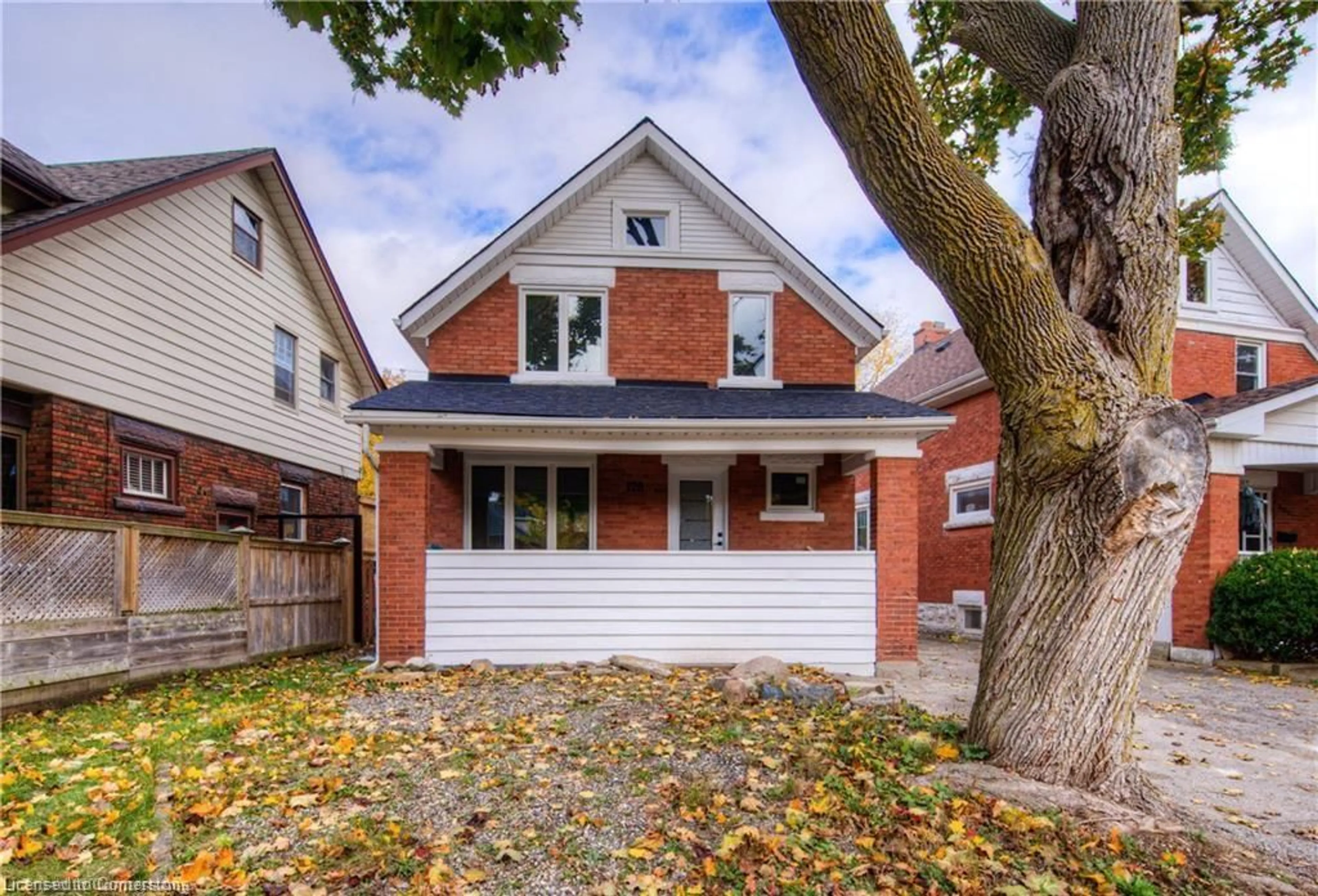 Home with brick exterior material, street for 128 Homewood Ave, Kitchener Ontario N2M 1W9