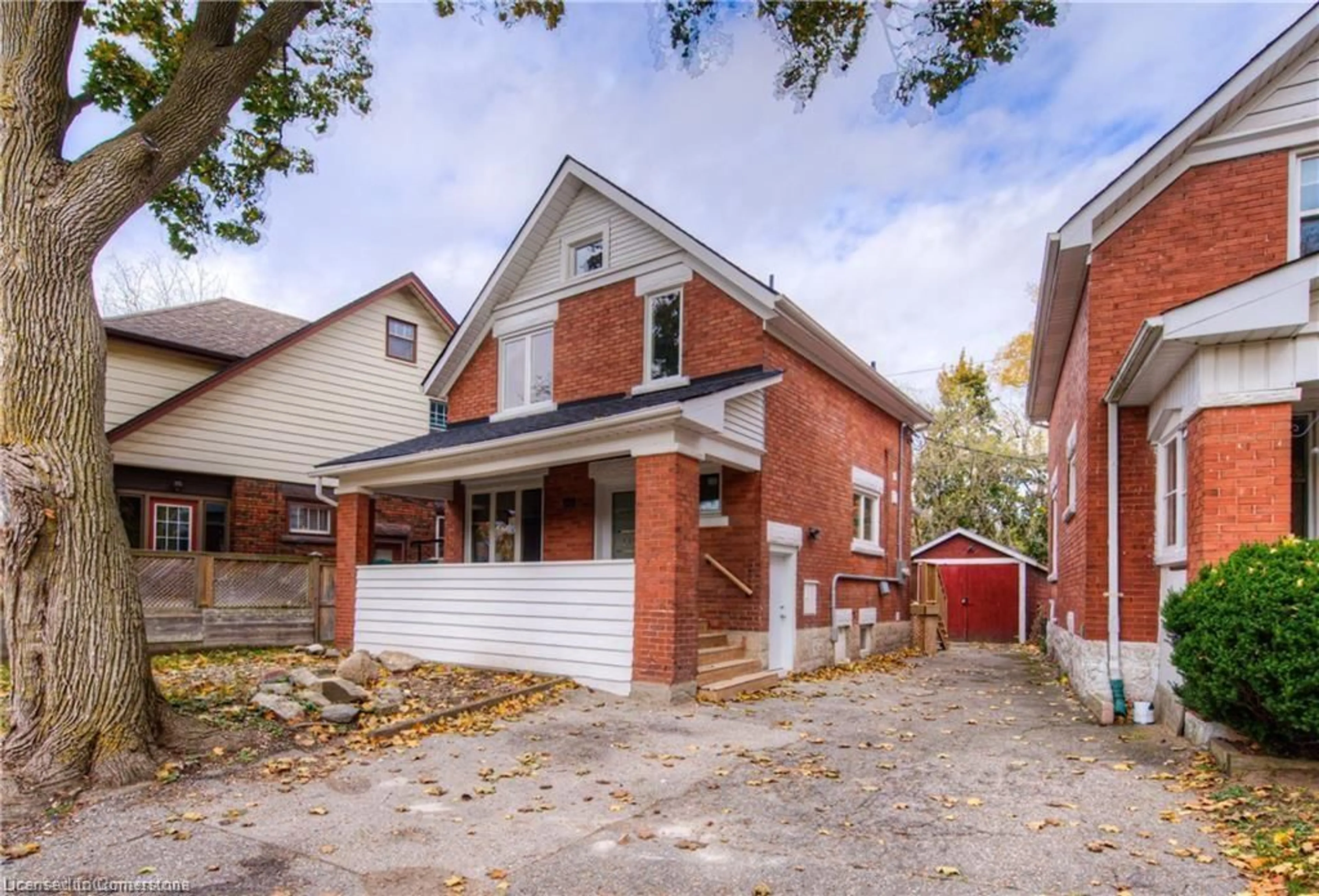 Home with brick exterior material, street for 128 Homewood Ave, Kitchener Ontario N2M 1W9