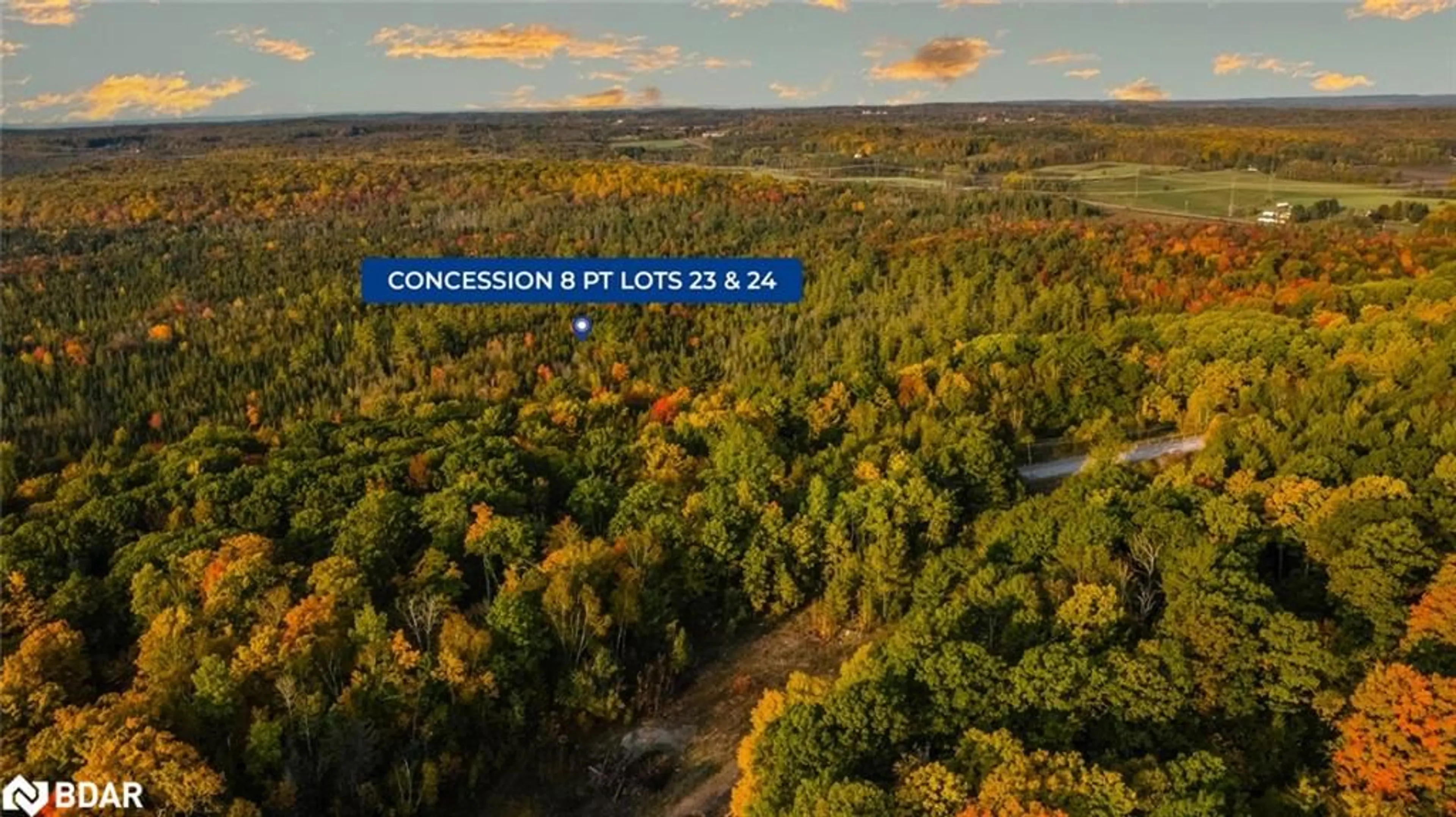 A pic from outside/outdoor area/front of a property/back of a property/a pic from drone, forest/trees view for PT LOTS 23 & 24 Con 8, Oro-Medonte Ontario L0K 2C0