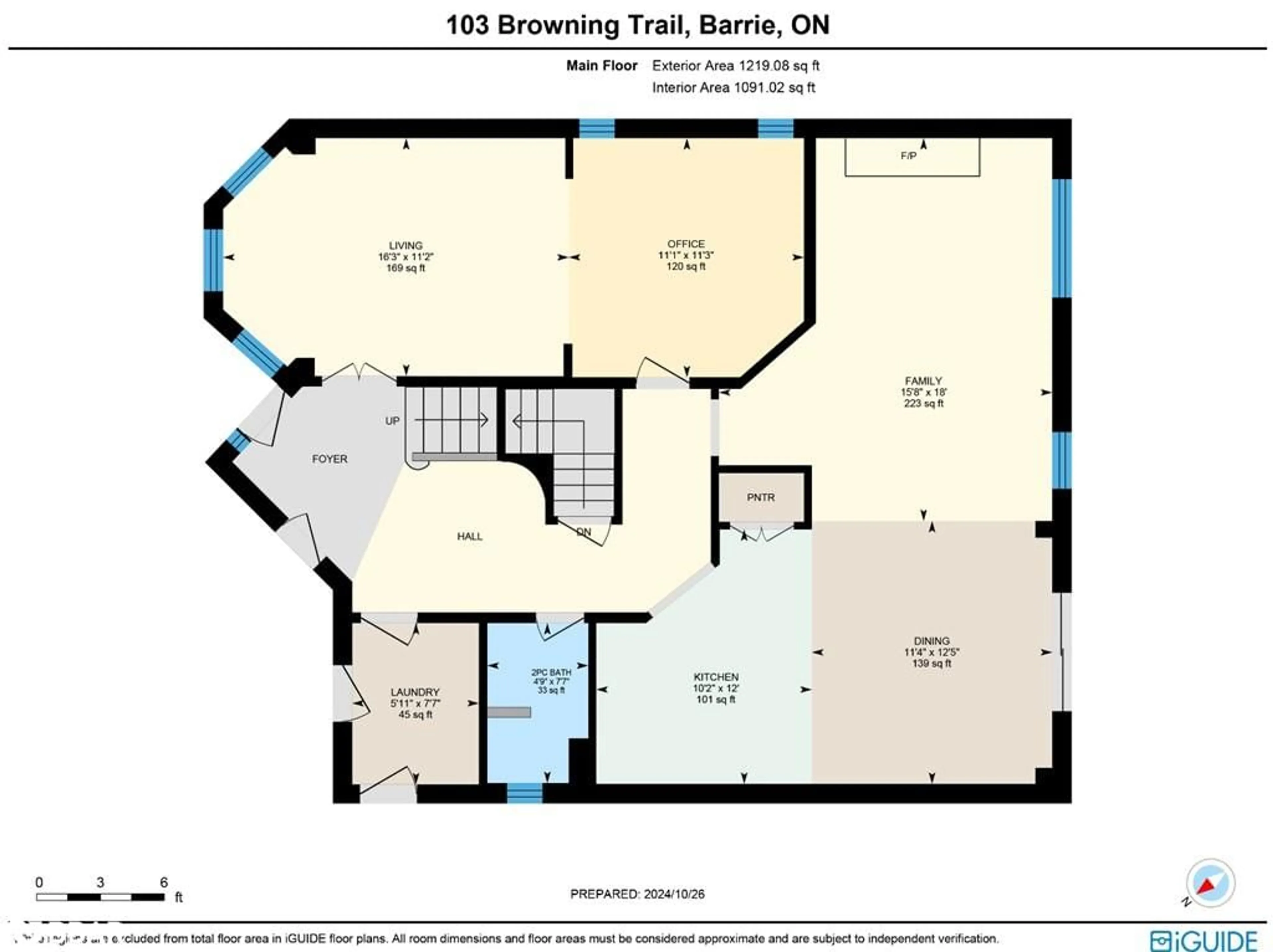 Floor plan for 103 Browning Trail, Barrie Ontario L4N 6R2