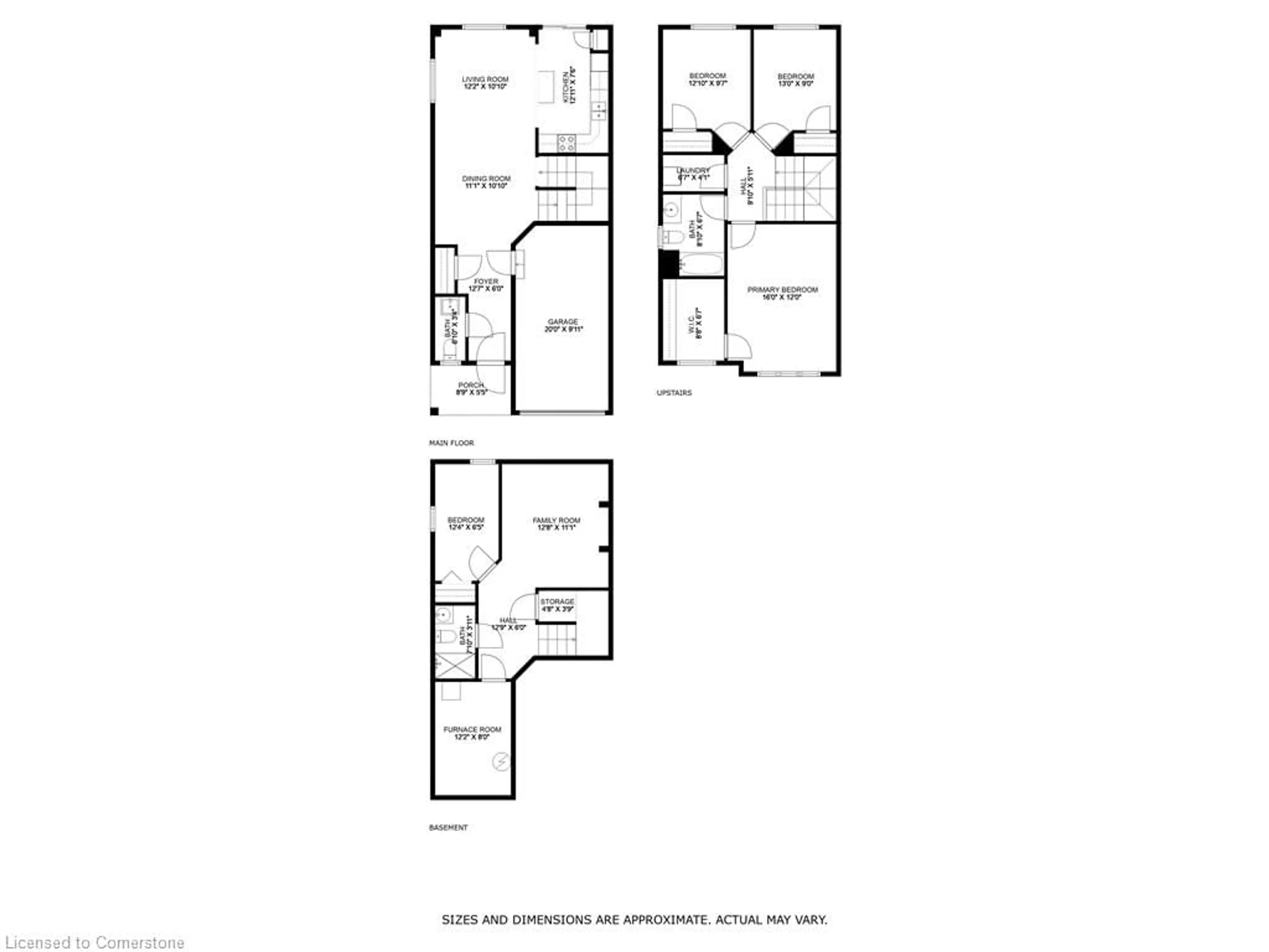 Floor plan for 222 Fall Fair Way #24, Binbrook Ontario L0R 1C0