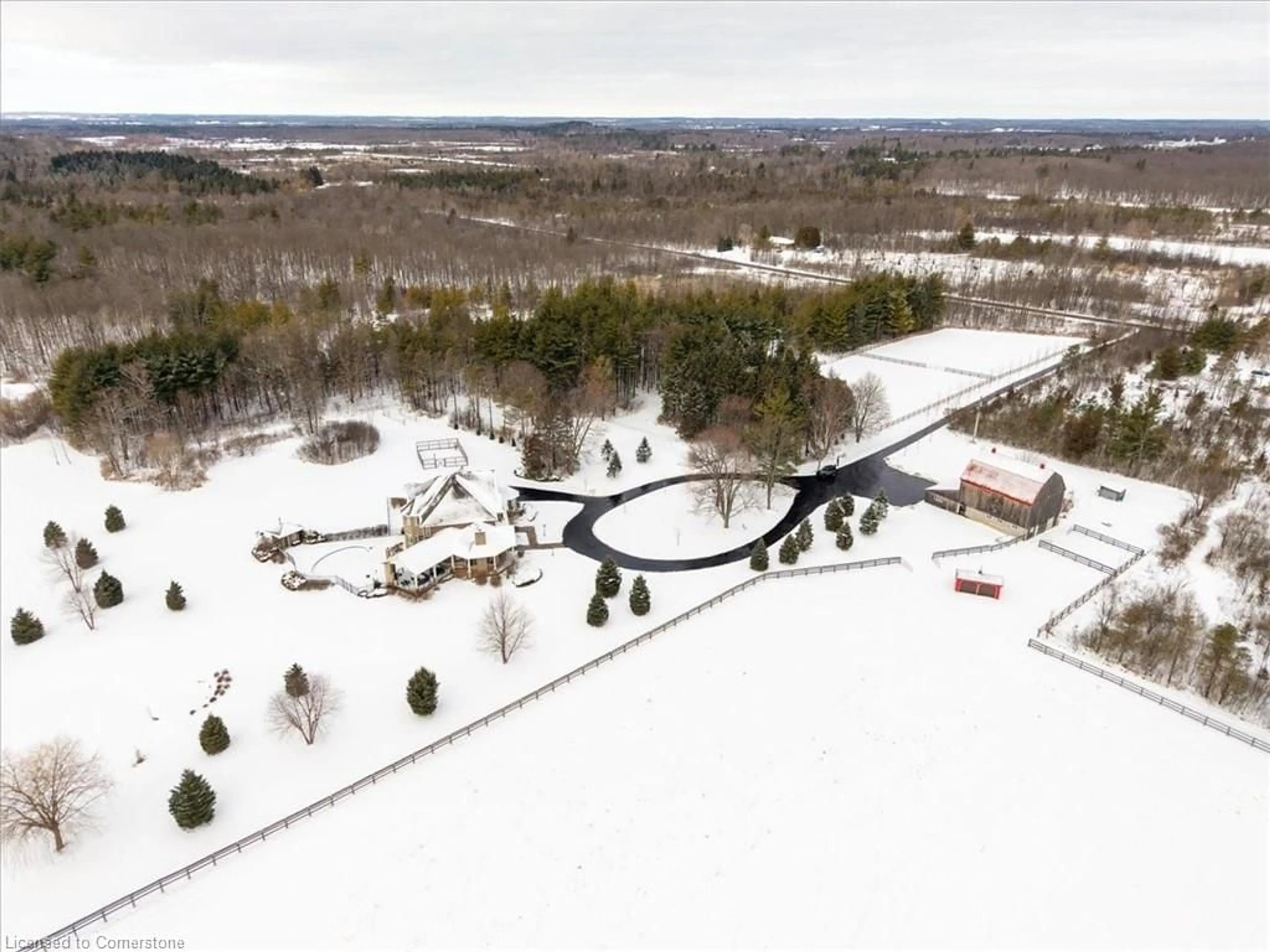 A pic from outside/outdoor area/front of a property/back of a property/a pic from drone, unknown for 1532 Concession Rd 6, Flamborough Ontario N0B 1L0