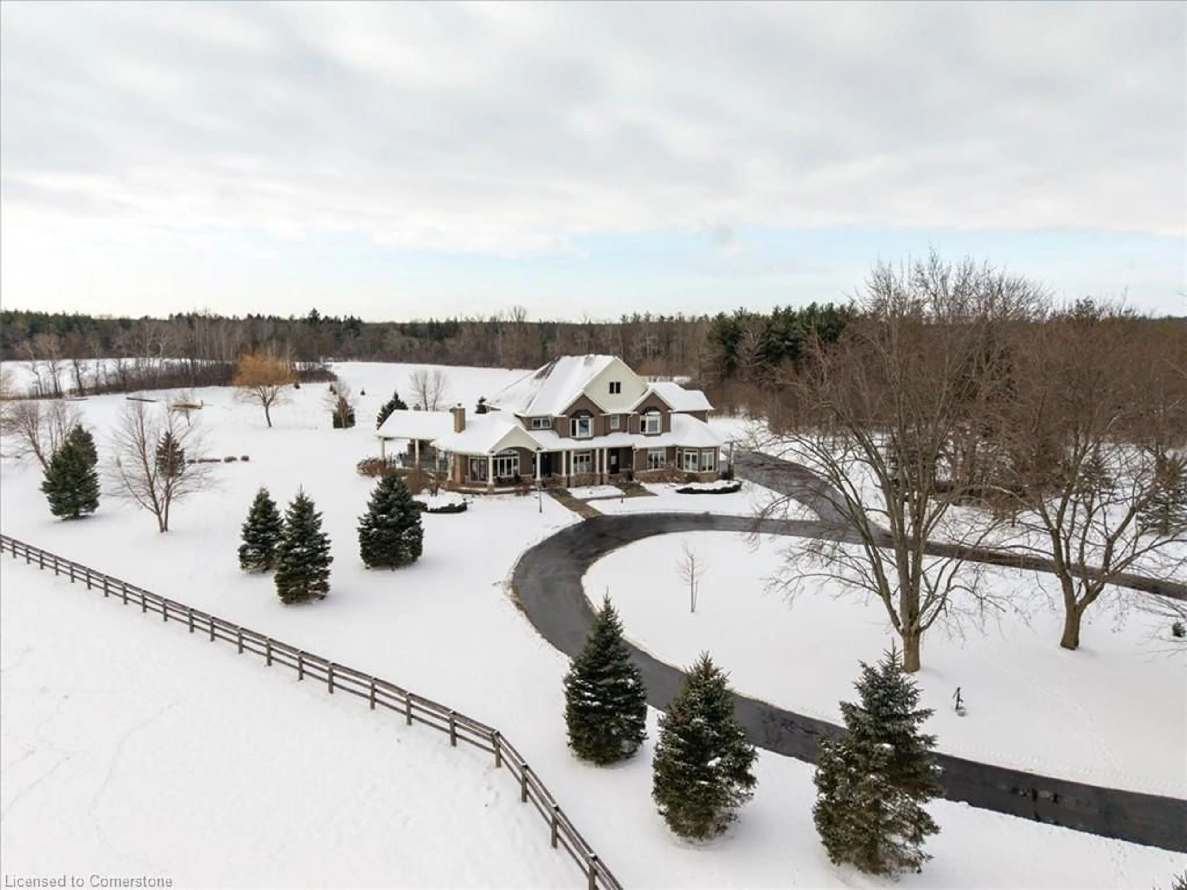 A pic from outside/outdoor area/front of a property/back of a property/a pic from drone, street for 1532 Concession Rd 6, Flamborough Ontario N0B 1L0