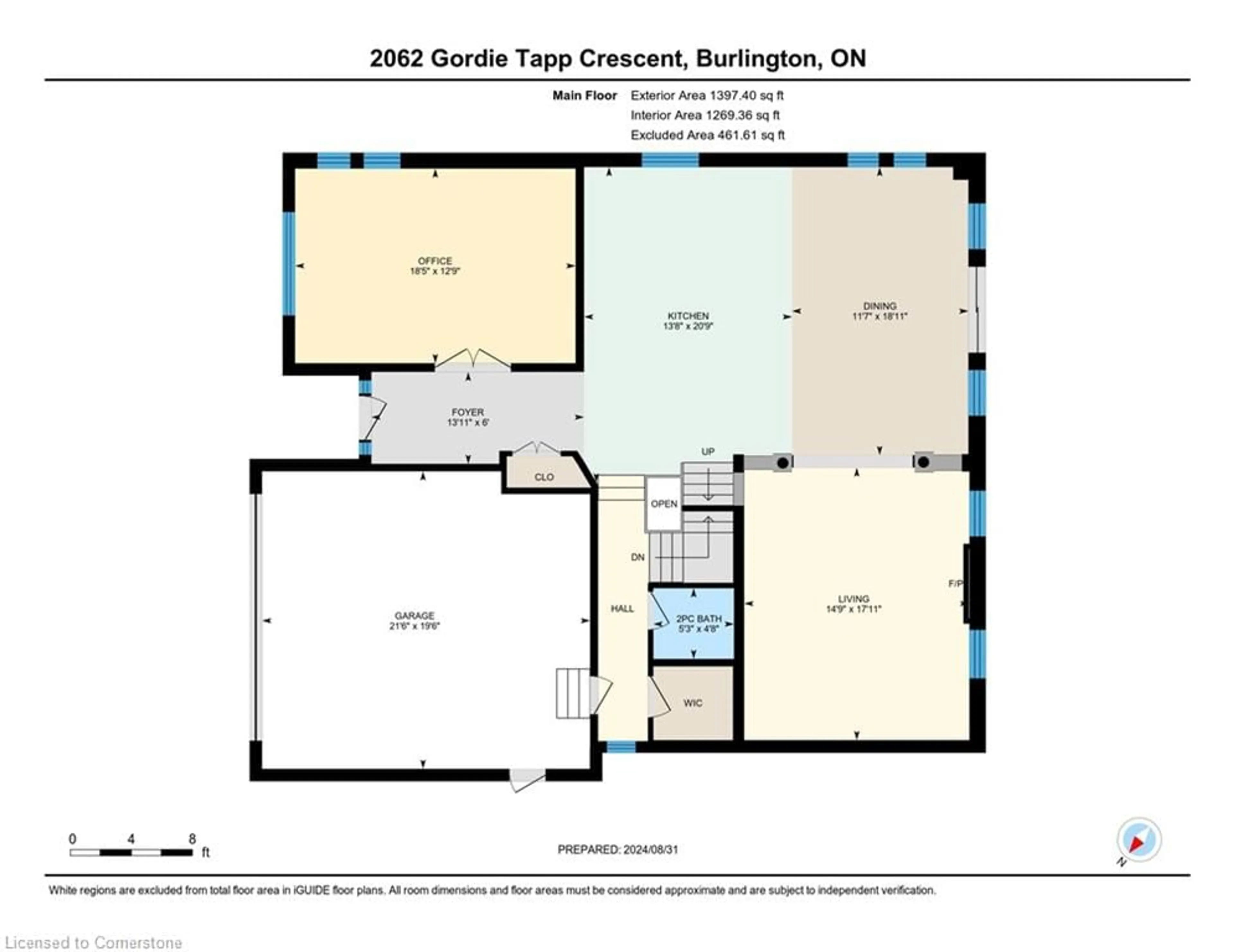 Floor plan for 2062 Gordie Tapp Cres, Burlington Ontario L7M 4X9